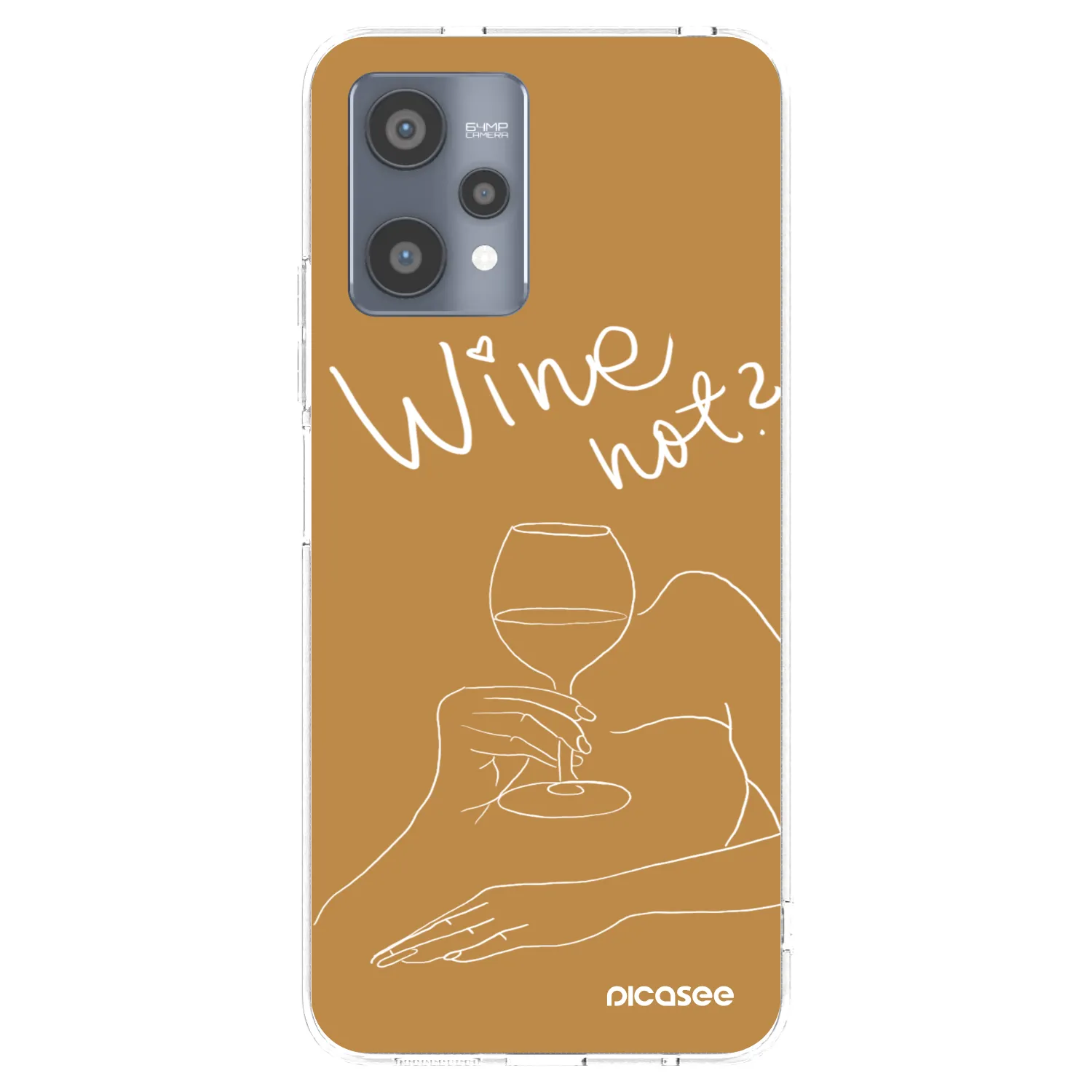 Picasee átlátszó szilikon tok az alábbi mobiltelefonokra Realme 9 Pro 5G - Wine not
