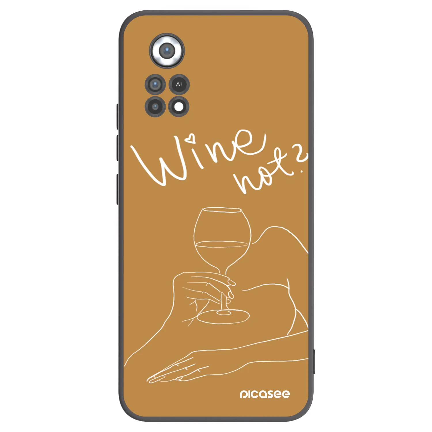 Picasee fekete szilikon tok az alábbi mobiltelefonokra Xiaomi Poco X4 Pro 5G - Wine not