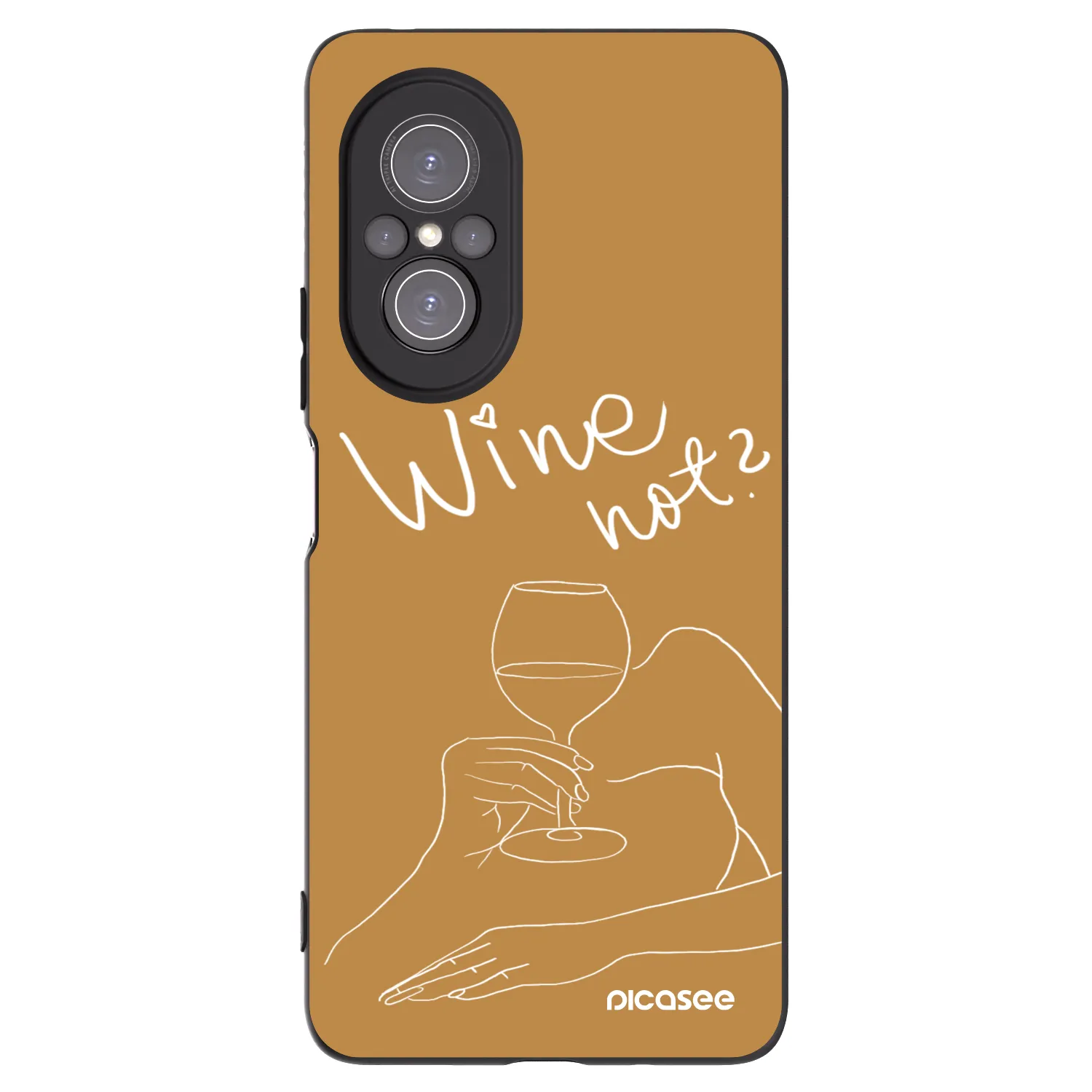 Picasee fekete szilikon tok az alábbi mobiltelefonokra Huawei Nova 9 SE - Wine not