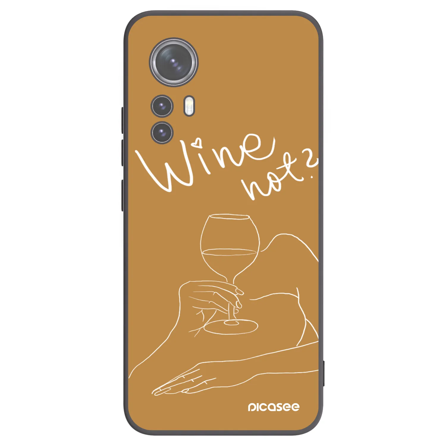 Picasee fekete szilikon tok az alábbi mobiltelefonokra Xiaomi 12X - Wine not