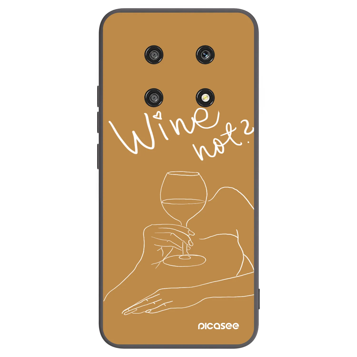 Picasee fekete szilikon tok az alábbi mobiltelefonokra Honor Magic4 Lite 5G - Wine not