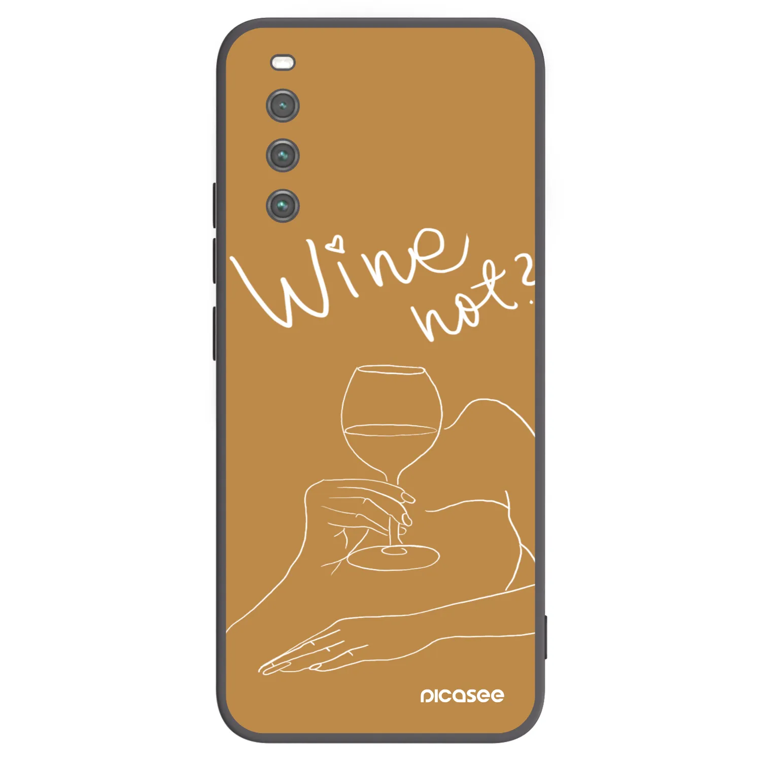 Picasee fekete szilikon tok az alábbi mobiltelefonokra Sony Xperia 10 IV 5G - Wine not