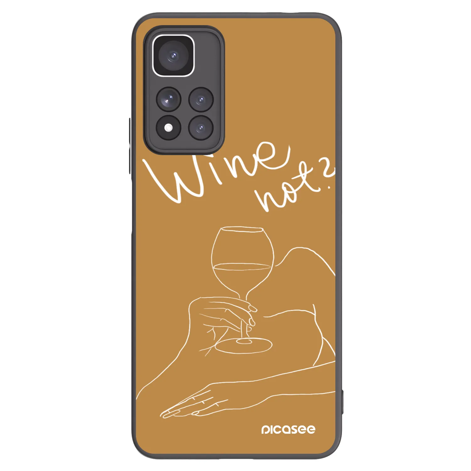Picasee fekete szilikon tok az alábbi mobiltelefonokra Xiaomi Redmi Note 11 Pro+ 5G - Wine not