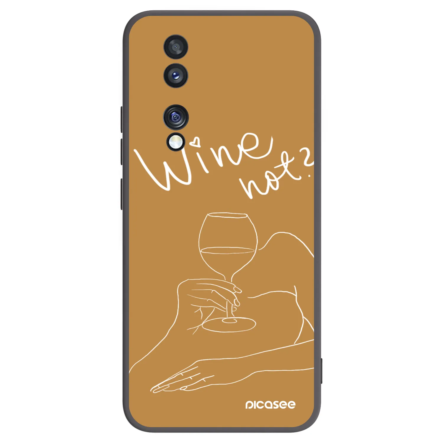 Picasee fekete szilikon tok az alábbi mobiltelefonokra Honor 70 - Wine not