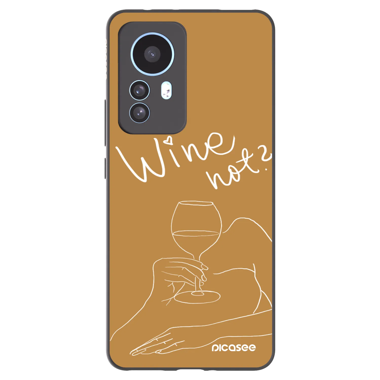 Picasee fekete szilikon tok az alábbi mobiltelefonokra Xiaomi 12T - Wine not