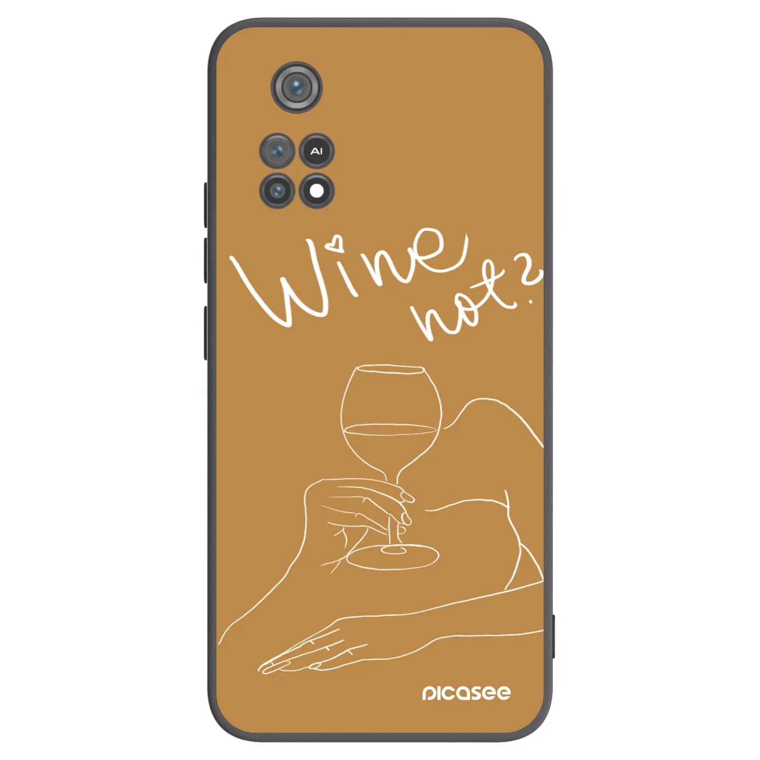 Picasee fekete szilikon tok az alábbi mobiltelefonokra Xiaomi Poco M4 Pro - Wine not