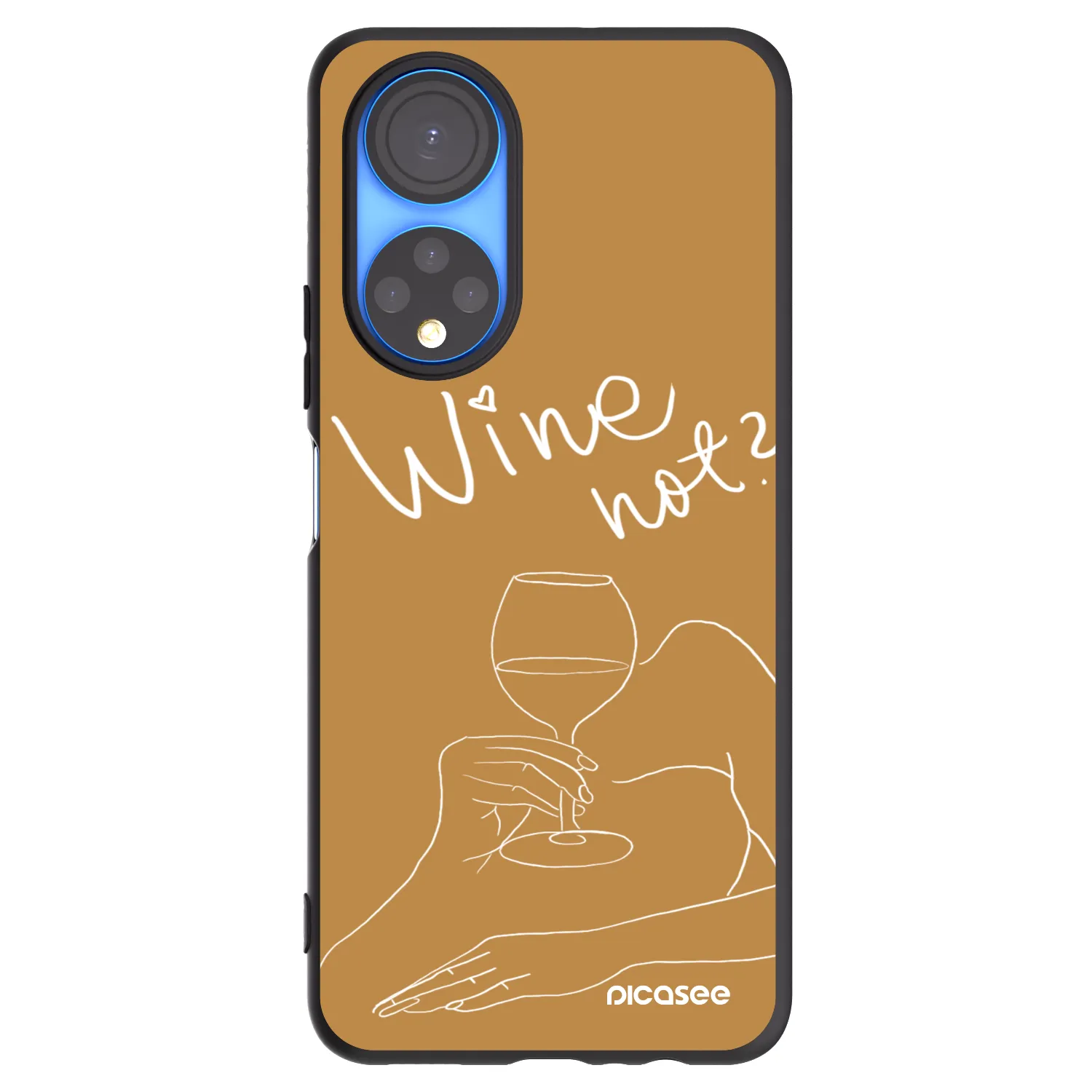Picasee fekete szilikon tok az alábbi mobiltelefonokra Honor X7 - Wine not