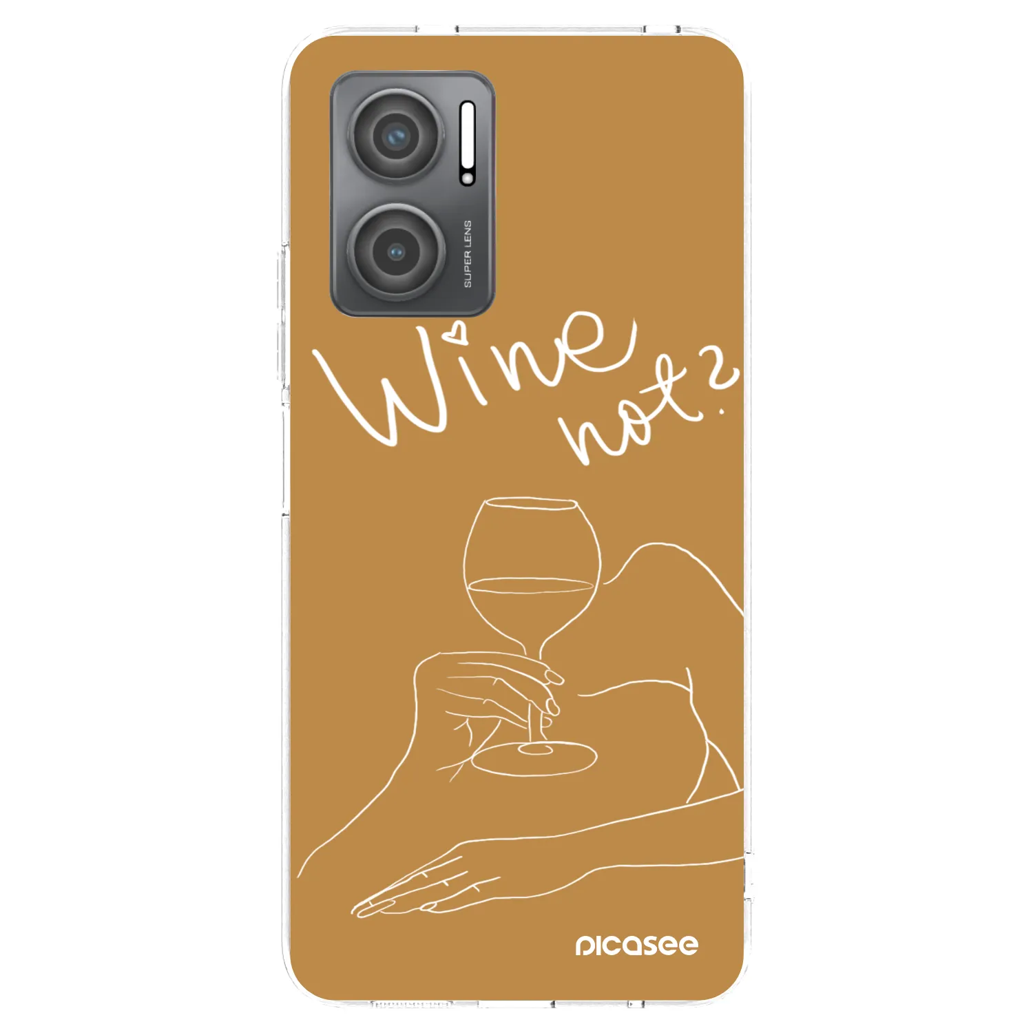 Picasee átlátszó szilikon tok az alábbi mobiltelefonokra Xiaomi Redmi 10 5G - Wine not