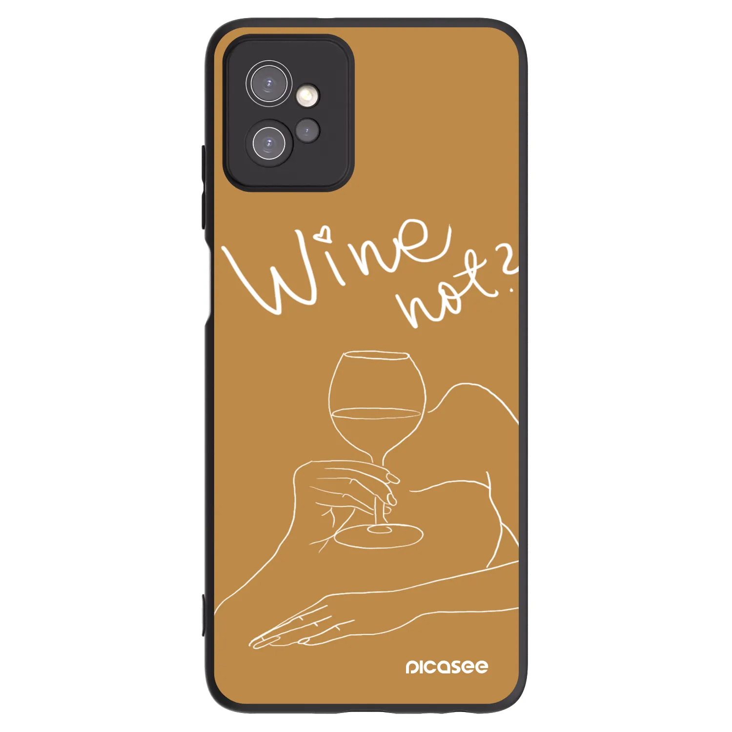 Picasee fekete szilikon tok az alábbi mobiltelefonokra Motorola Moto G32 - Wine not