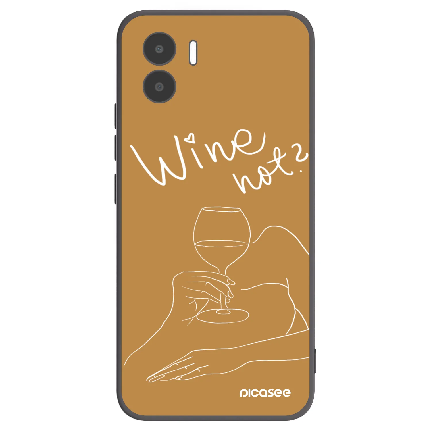 Picasee fekete szilikon tok az alábbi mobiltelefonokra Xiaomi Redmi A1 - Wine not