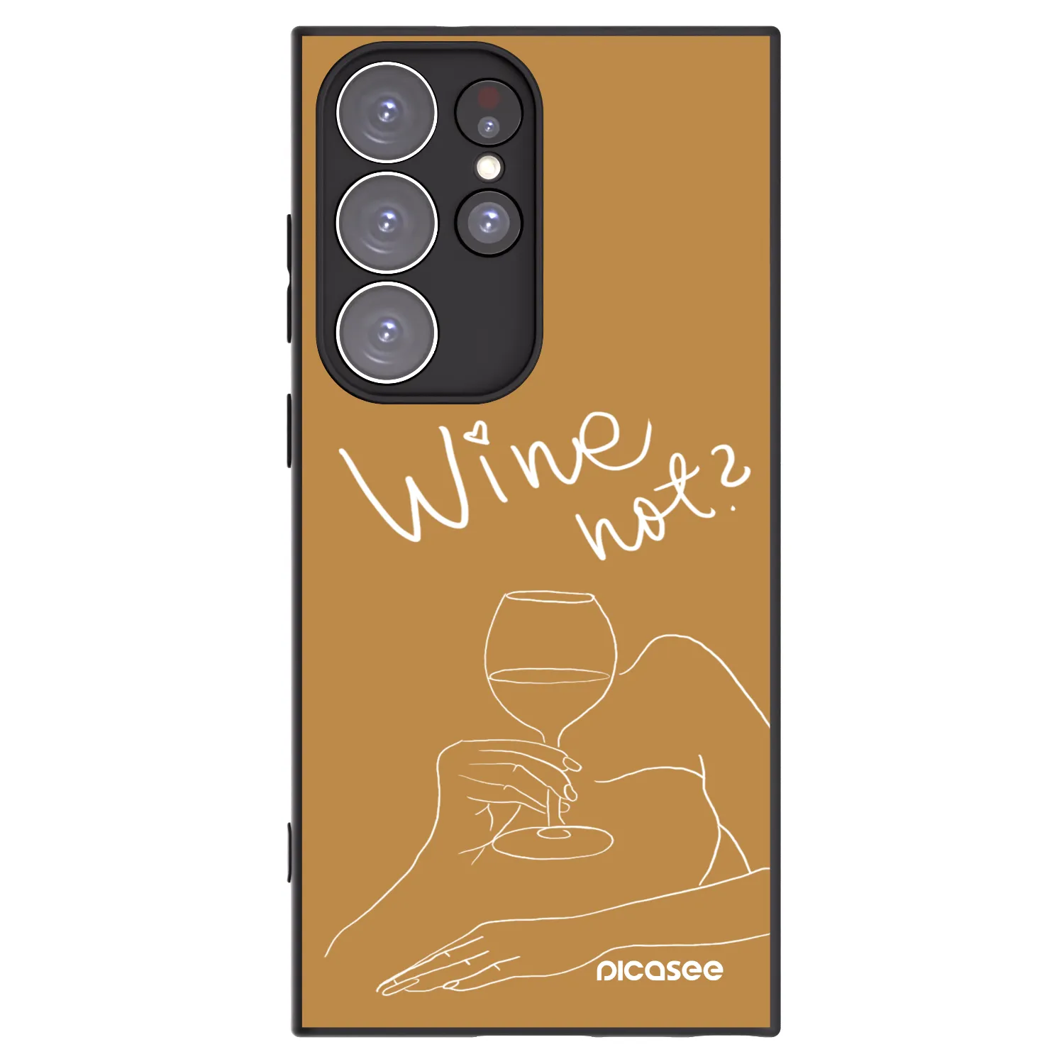 Picasee fekete szilikon tok az alábbi mobiltelefonokra Samsung Galaxy S23 Ultra 5G - Wine not