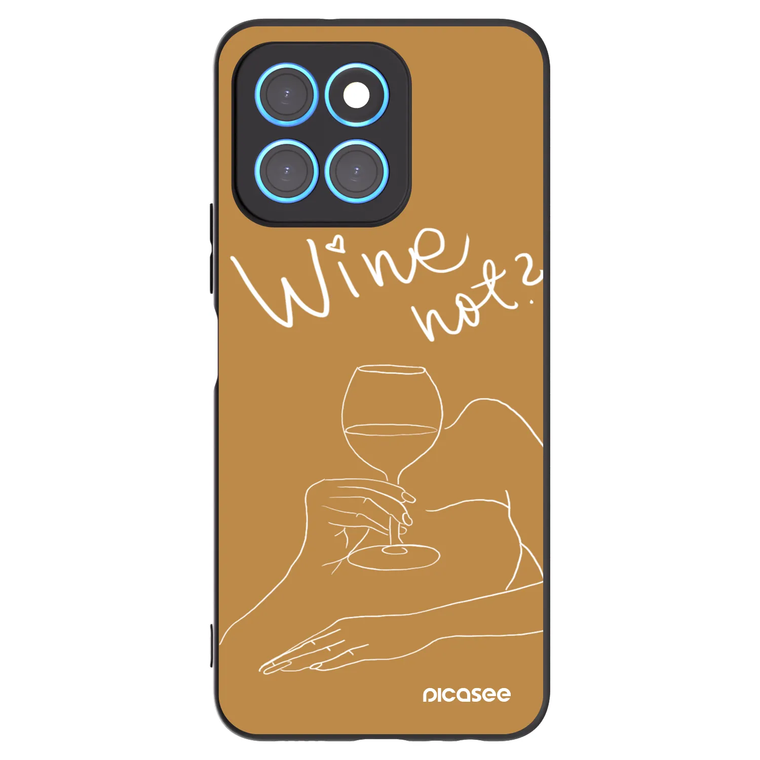 Picasee fekete szilikon tok az alábbi mobiltelefonokra Honor X6 - Wine not