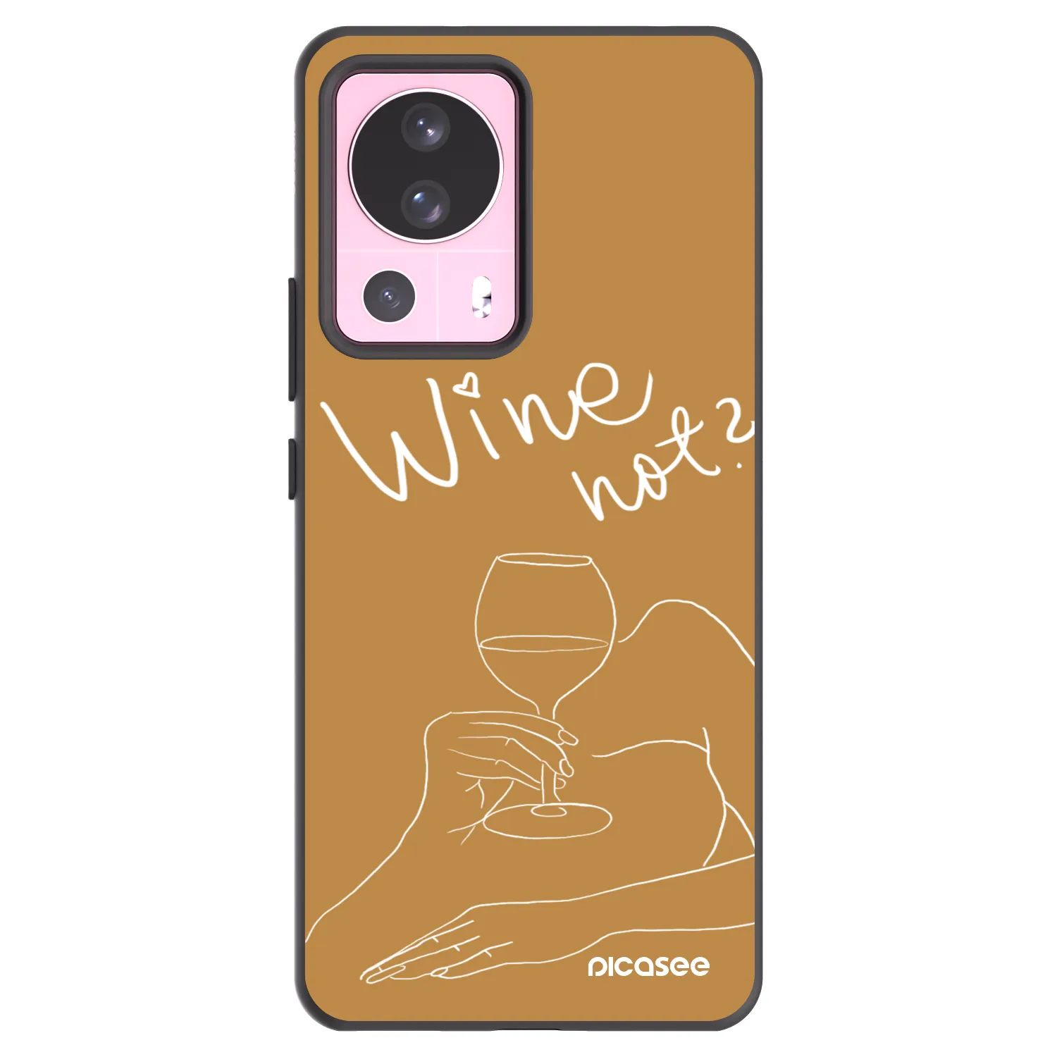 Picasee fekete szilikon tok az alábbi mobiltelefonokra Xiaomi 13 Lite - Wine not