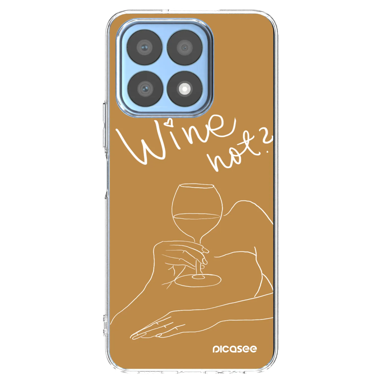 Picasee átlátszó szilikon tok az alábbi mobiltelefonokra Honor X8a - Wine not