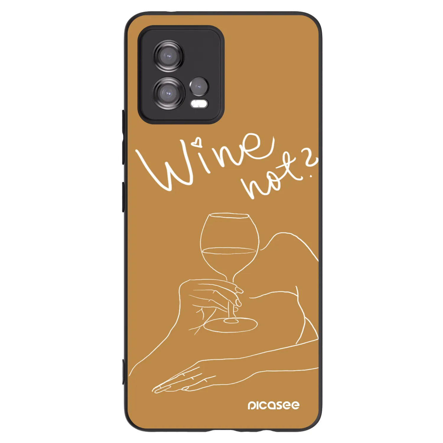 Picasee fekete szilikon tok az alábbi mobiltelefonokra Motorola Moto G72 - Wine not