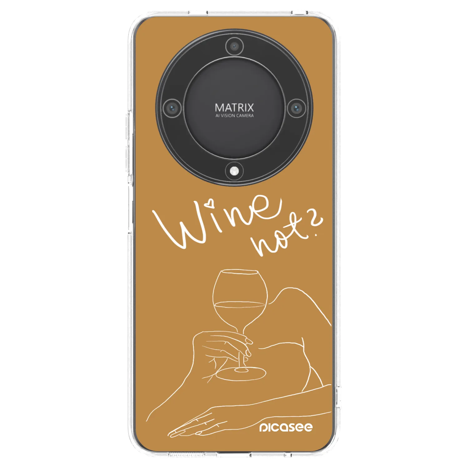 Picasee átlátszó szilikon tok az alábbi mobiltelefonokra Honor Magic5 Lite 5G - Wine not