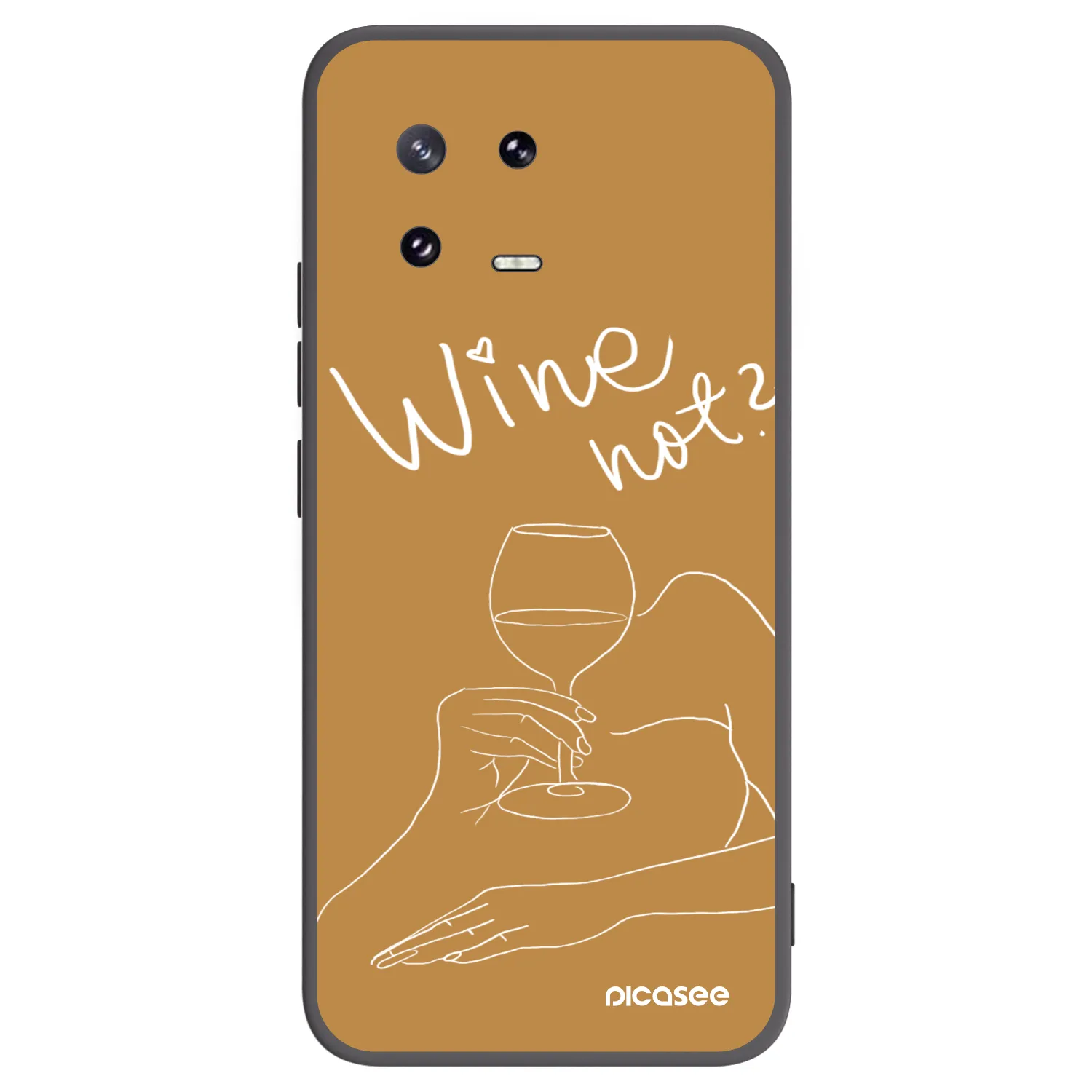 Picasee fekete szilikon tok az alábbi mobiltelefonokra Xiaomi 13 Pro - Wine not