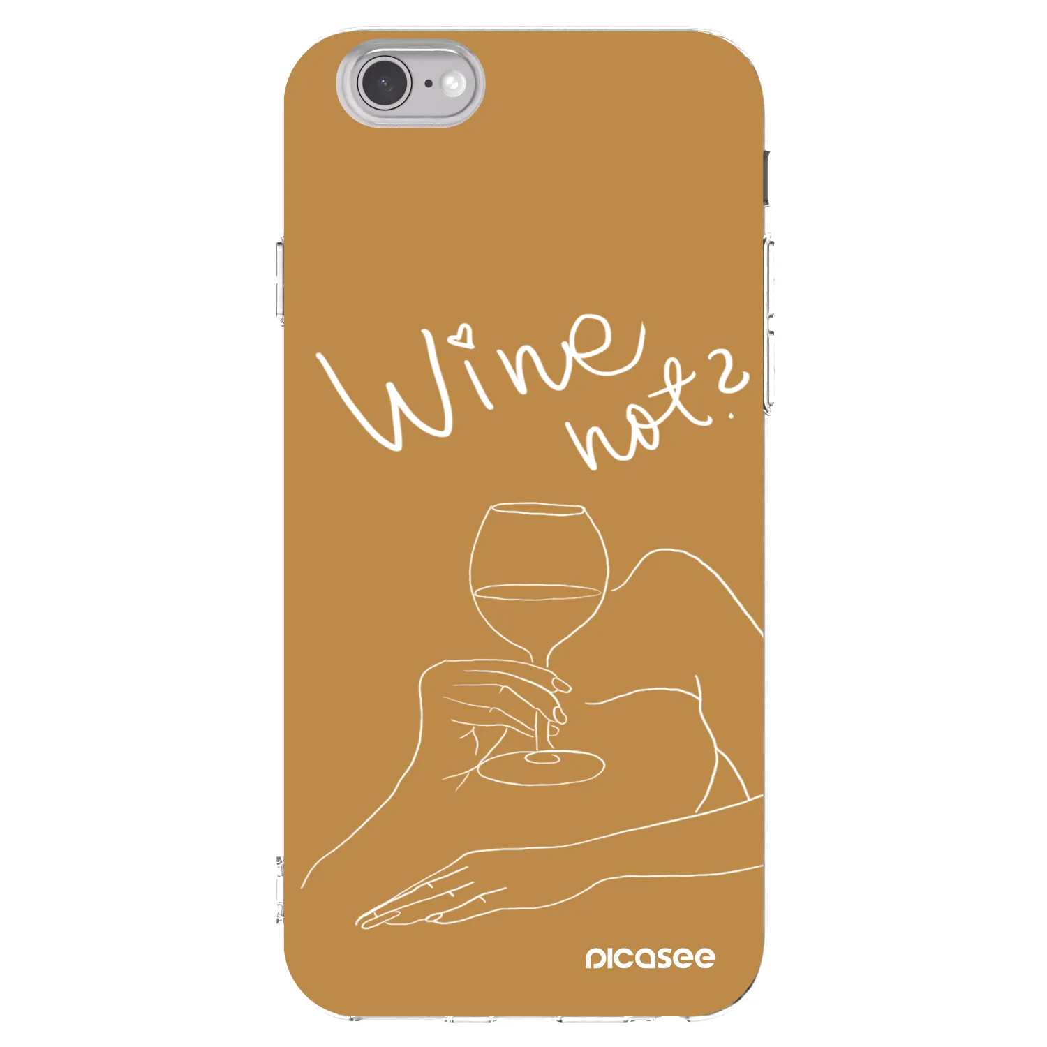 Picasee átlátszó szilikon tok az alábbi mobiltelefonokra Apple iPhone 6/6S - Wine not