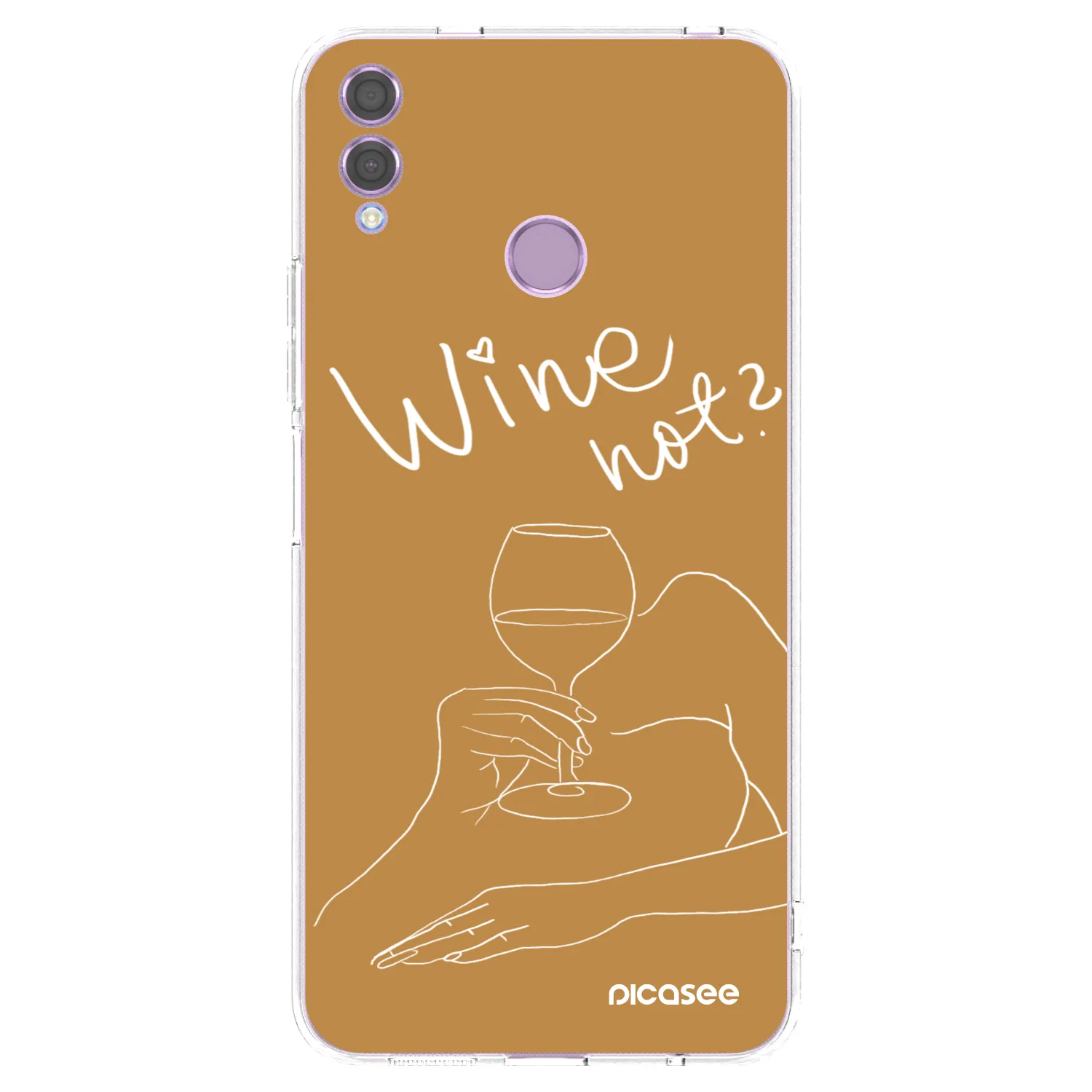 Picasee átlátszó szilikon tok az alábbi mobiltelefonokra Honor 8X - Wine not