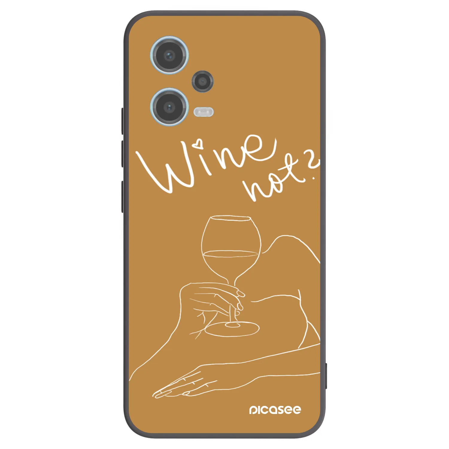 Picasee fekete szilikon tok az alábbi mobiltelefonokra Xiaomi Redmi Note 12 5G - Wine not