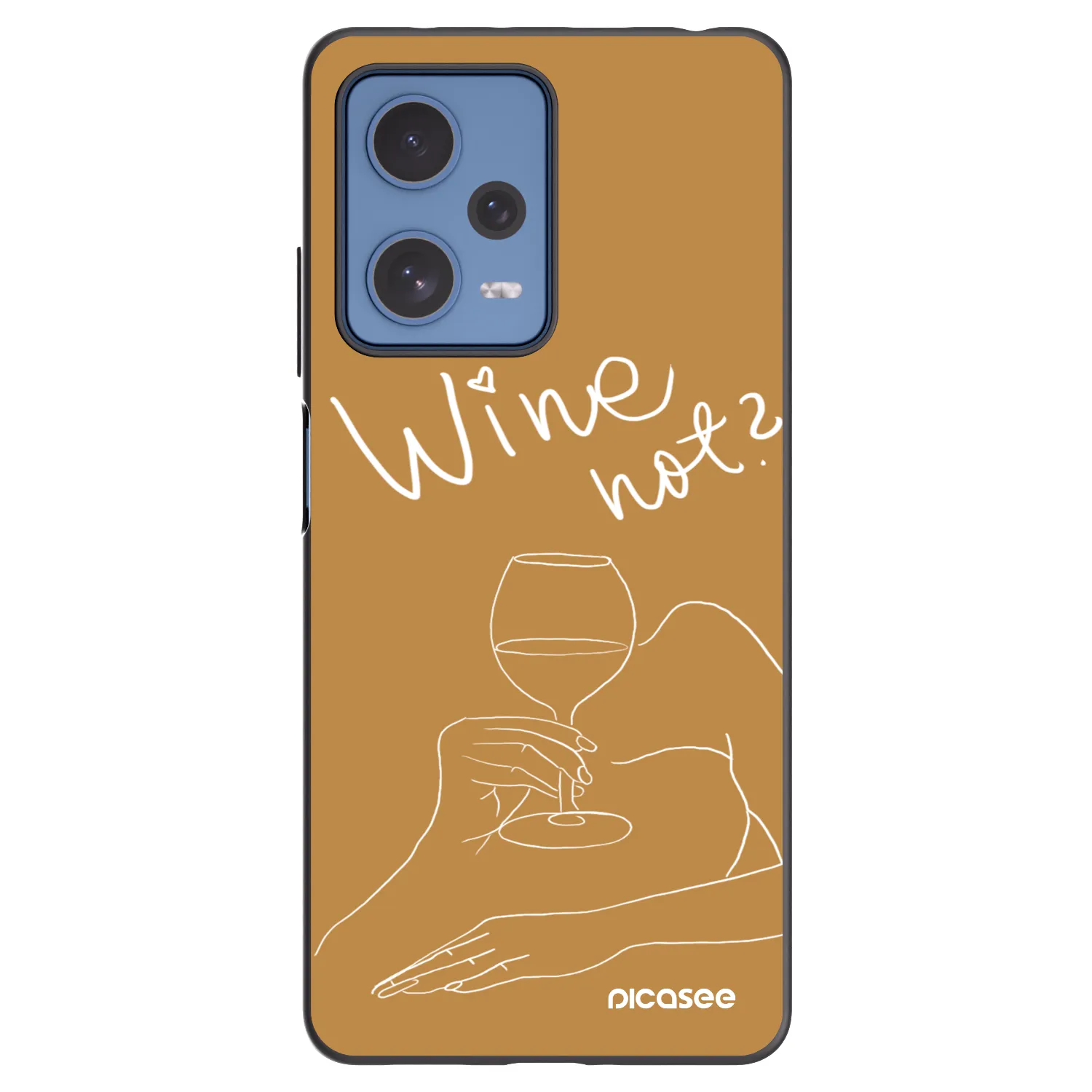 Picasee fekete szilikon tok az alábbi mobiltelefonokra Xiaomi Redmi Note 12 Pro 5G - Wine not