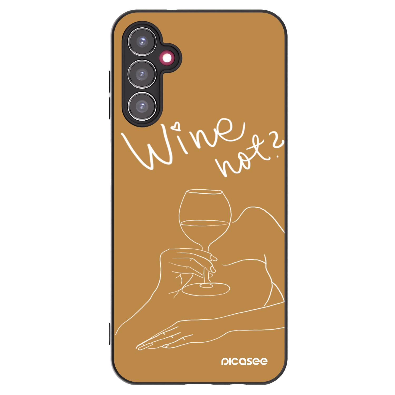 Picasee fekete szilikon tok az alábbi mobiltelefonokra Samsung Galaxy A14 5G A146P - Wine not