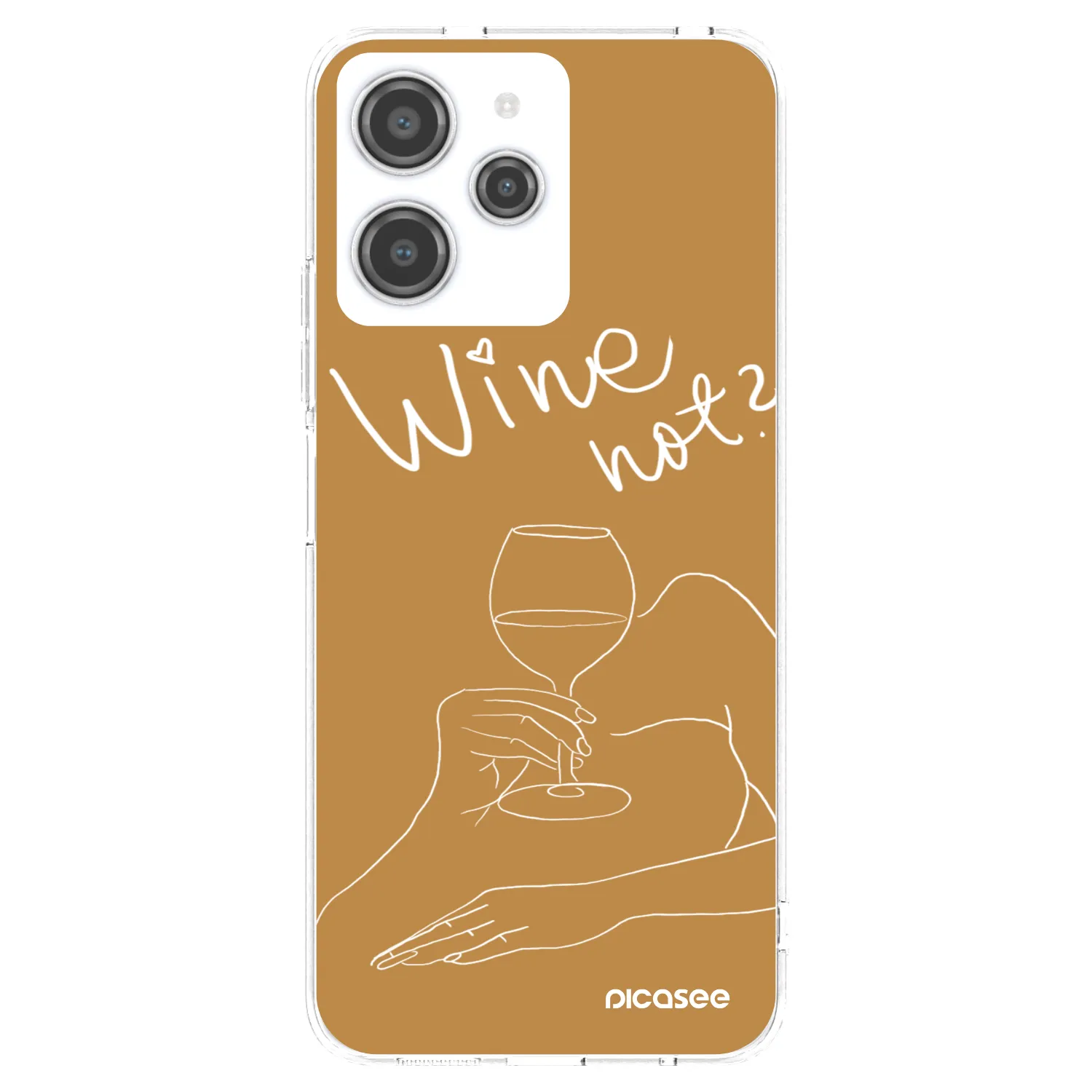 Picasee átlátszó szilikon tok az alábbi mobiltelefonokra Xiaomi Redmi 12 4G - Wine not
