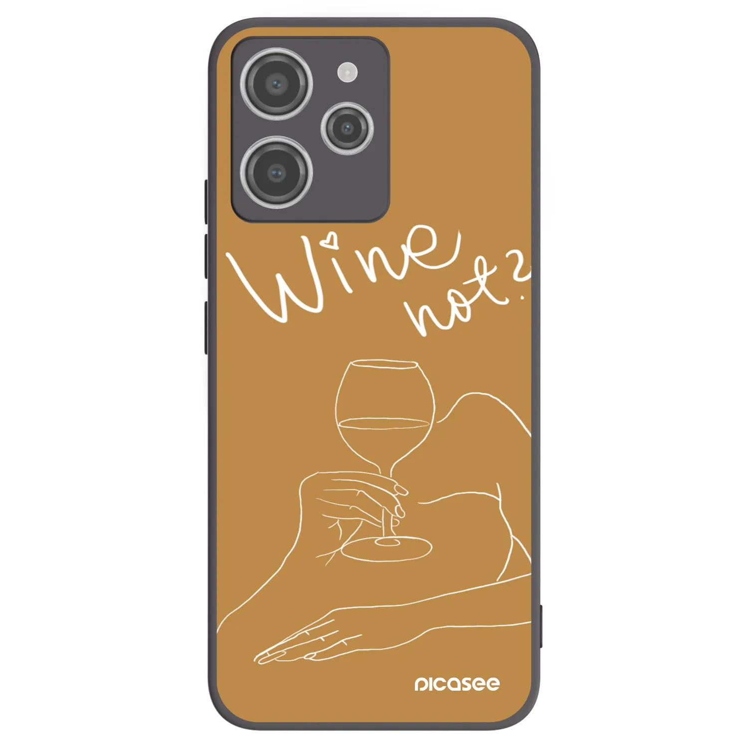 Picasee fekete szilikon tok az alábbi mobiltelefonokra Xiaomi Redmi 12 4G - Wine not