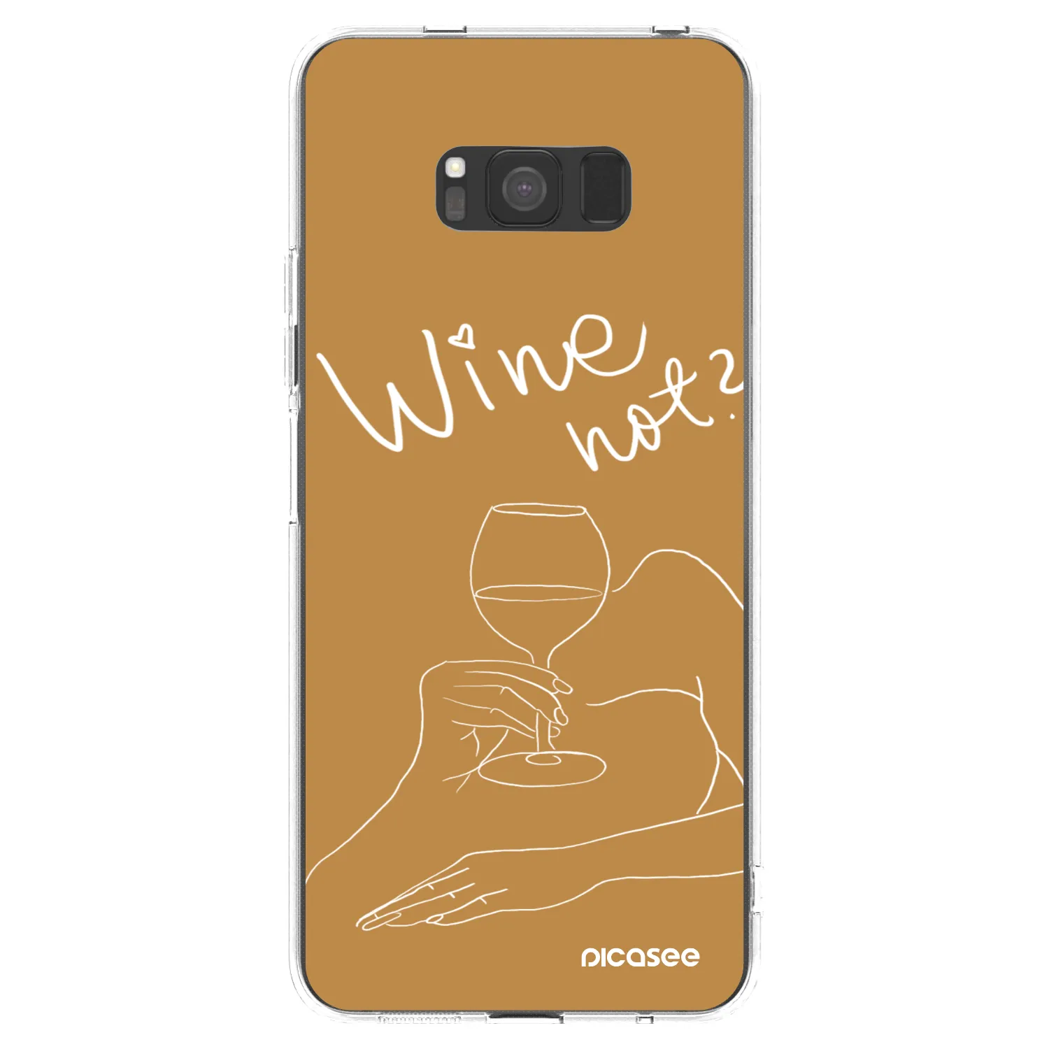 Picasee átlátszó szilikon tok az alábbi mobiltelefonokra Samsung Galaxy S8 G950F - Wine not
