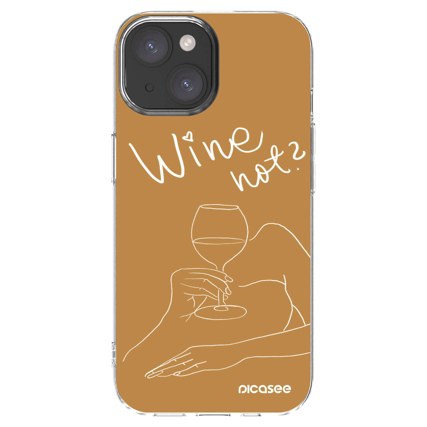 Picasee átlátszó szilikon tok az alábbi mobiltelefonokra Apple iPhone 15 - Wine not