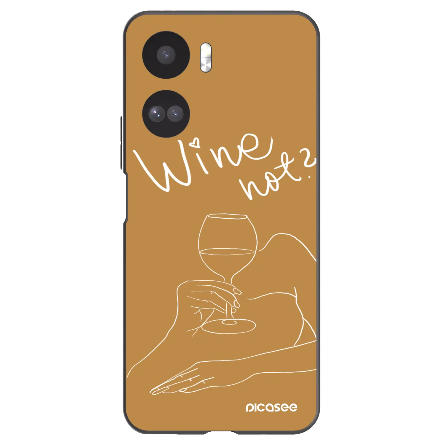 Picasee fekete szilikon tok az alábbi mobiltelefonokra Honor 90 Lite 5G - Wine not