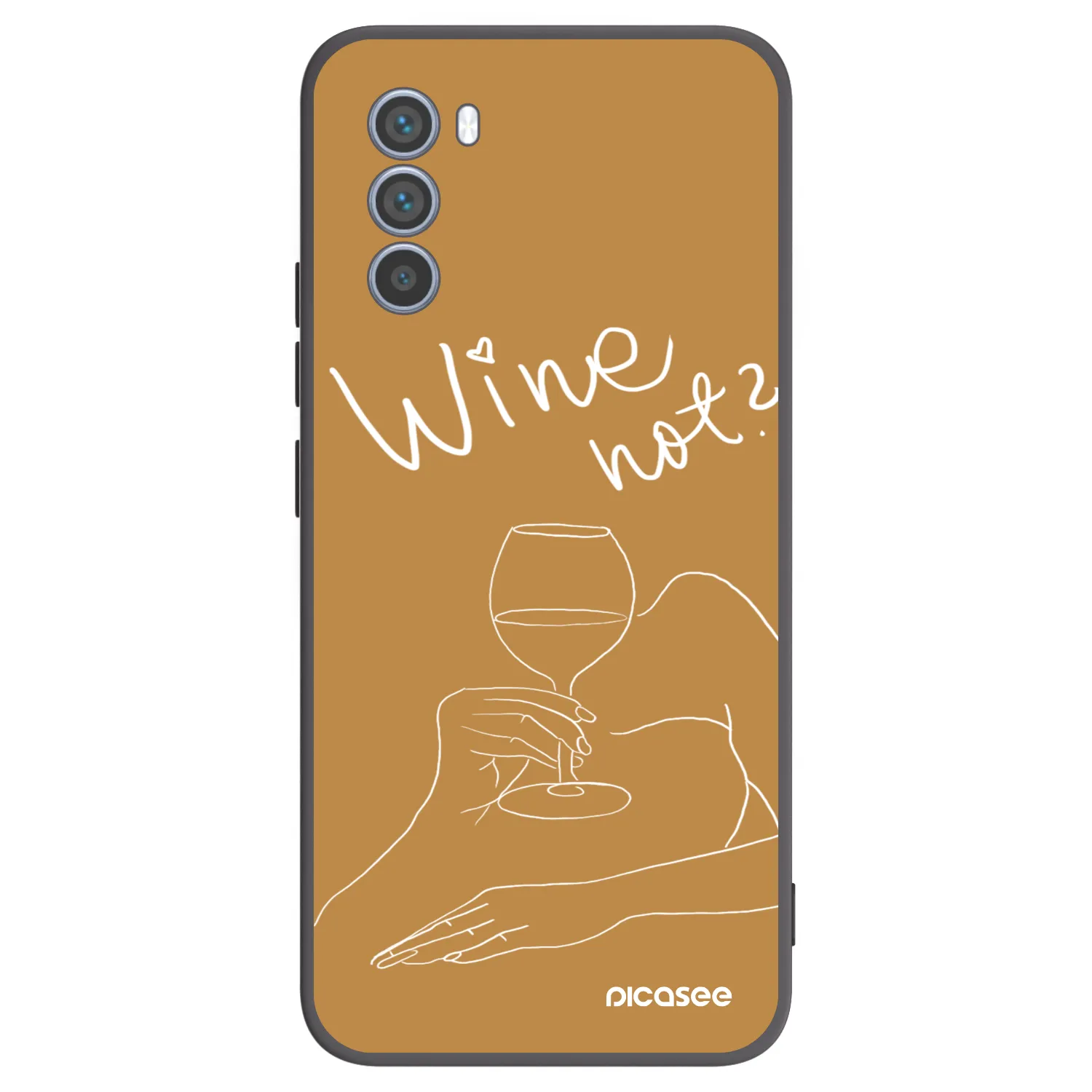 Picasee fekete szilikon tok az alábbi mobiltelefonokra Motorola Moto G62 - Wine not