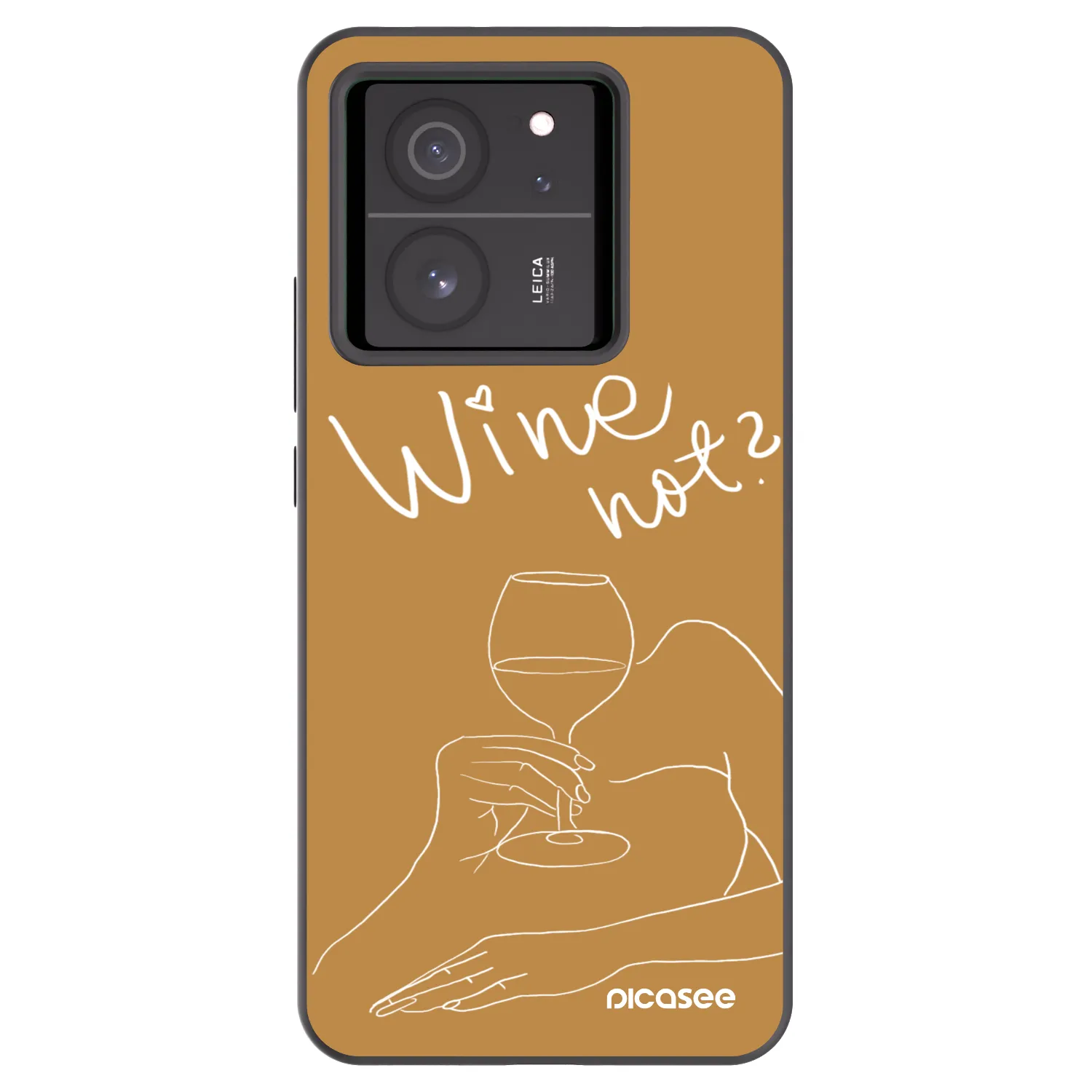 Picasee fekete szilikon tok az alábbi mobiltelefonokra Xiaomi 13T - Wine not