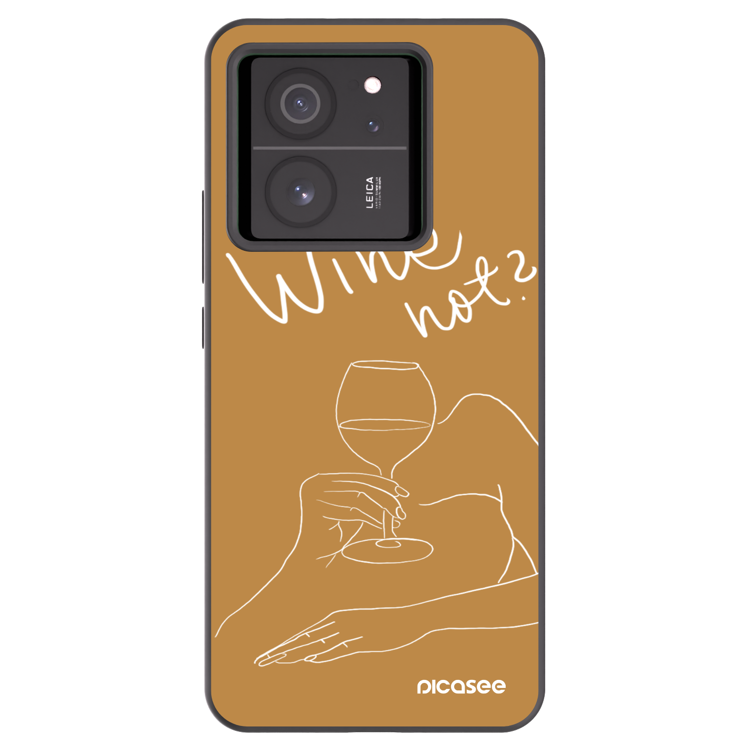 Picasee fekete szilikon tok az alábbi mobiltelefonokra Xiaomi 13T Pro - Wine not