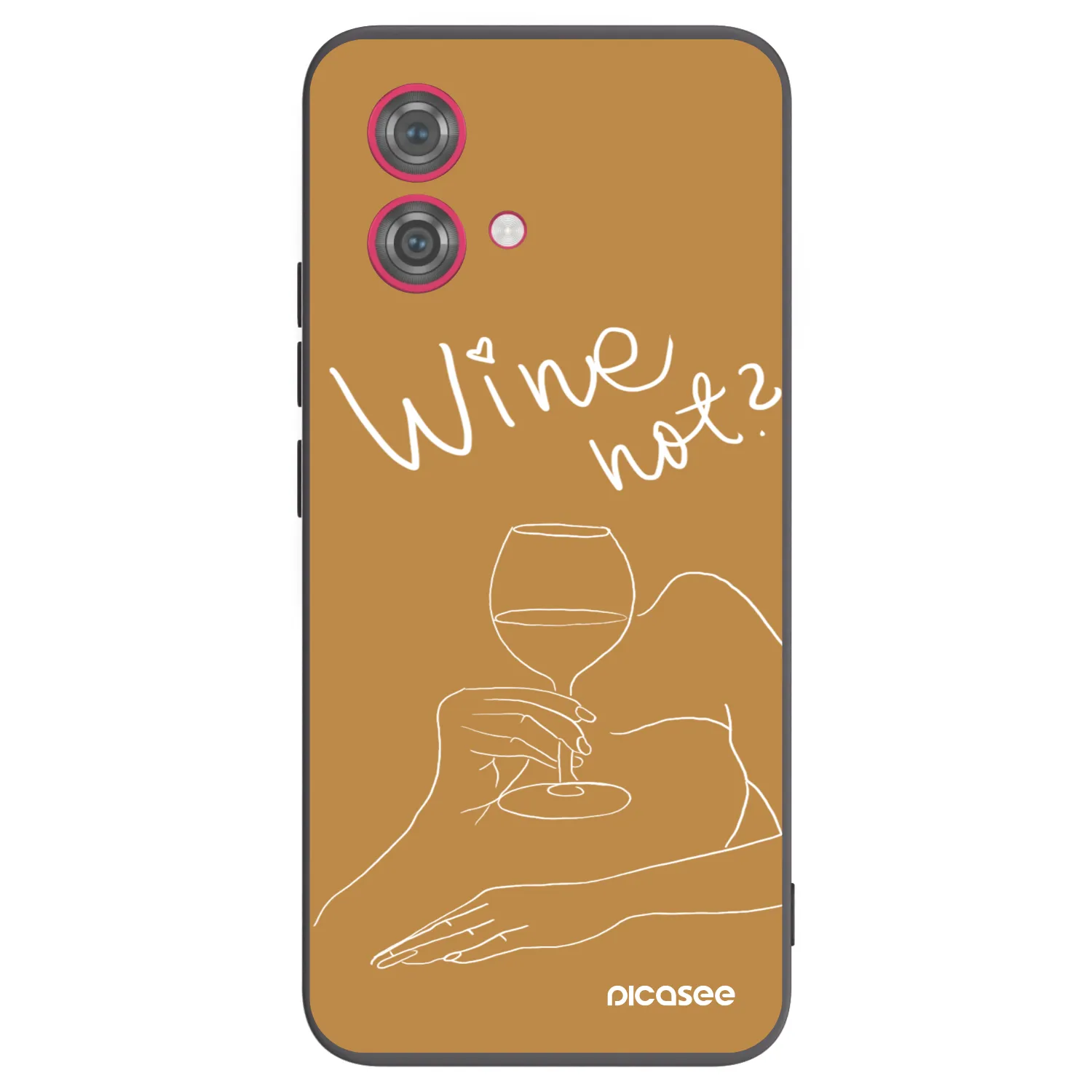 Picasee fekete szilikon tok az alábbi mobiltelefonokra Motorola Moto G84 5G - Wine not