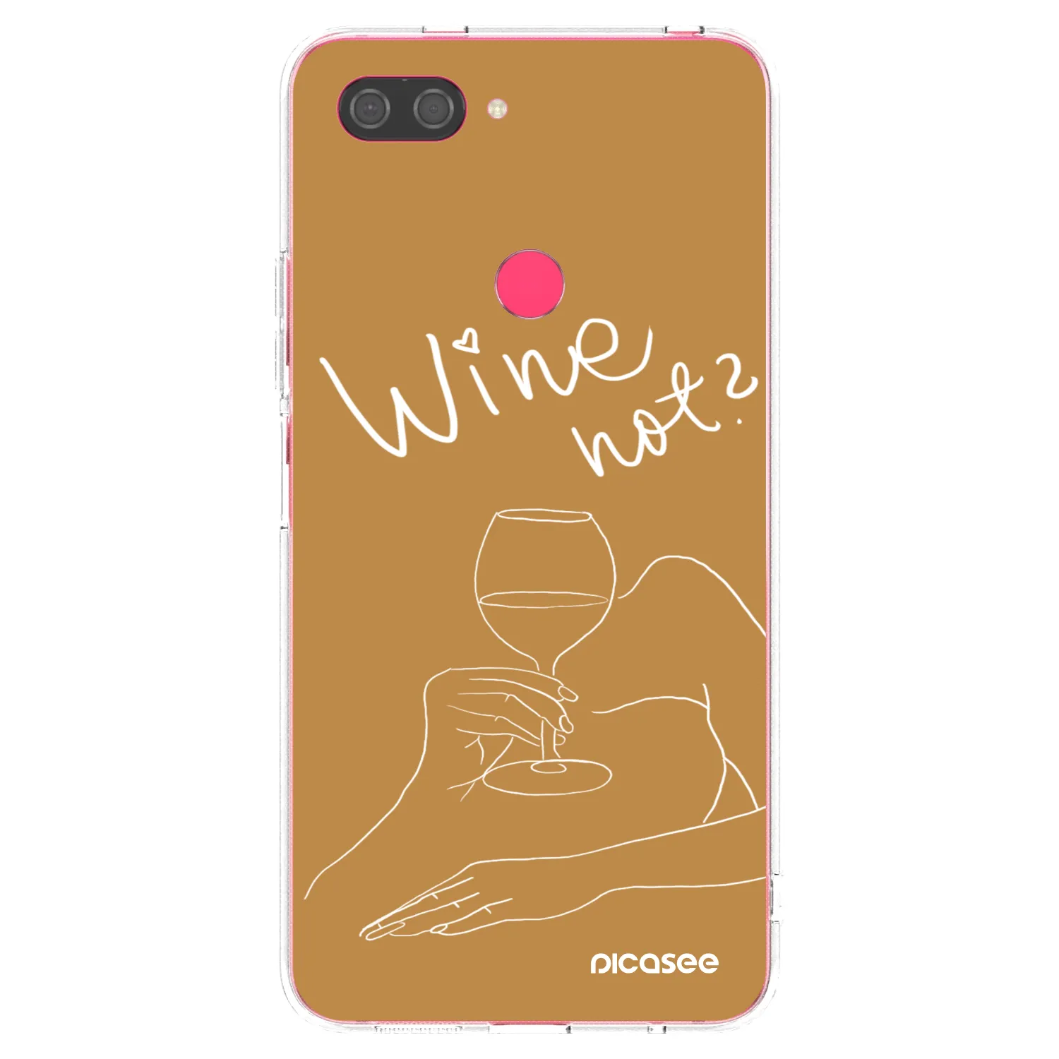 Picasee átlátszó szilikon tok az alábbi mobiltelefonokra Xiaomi Mi 8 Lite - Wine not