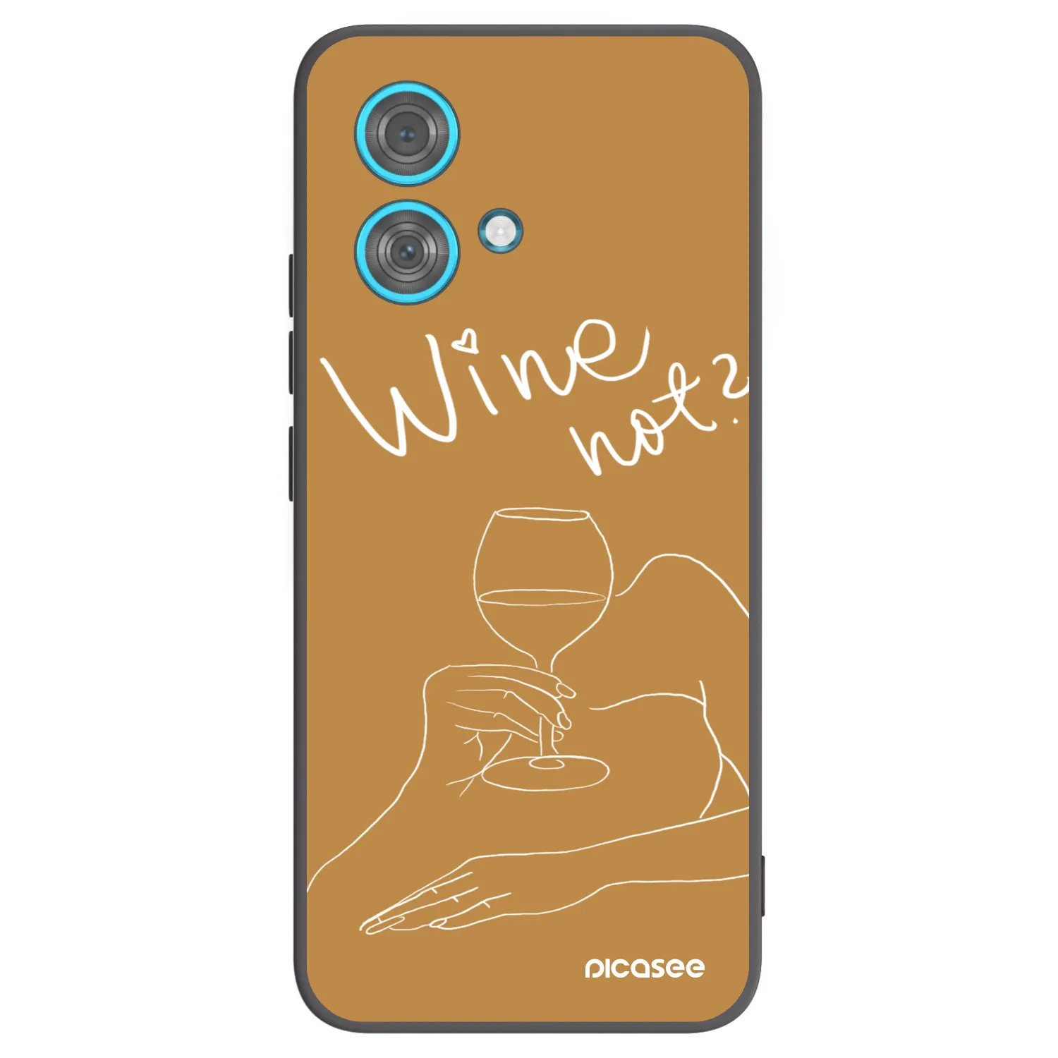 Picasee fekete szilikon tok az alábbi mobiltelefonokra Motorola Edge 40 Neo - Wine not