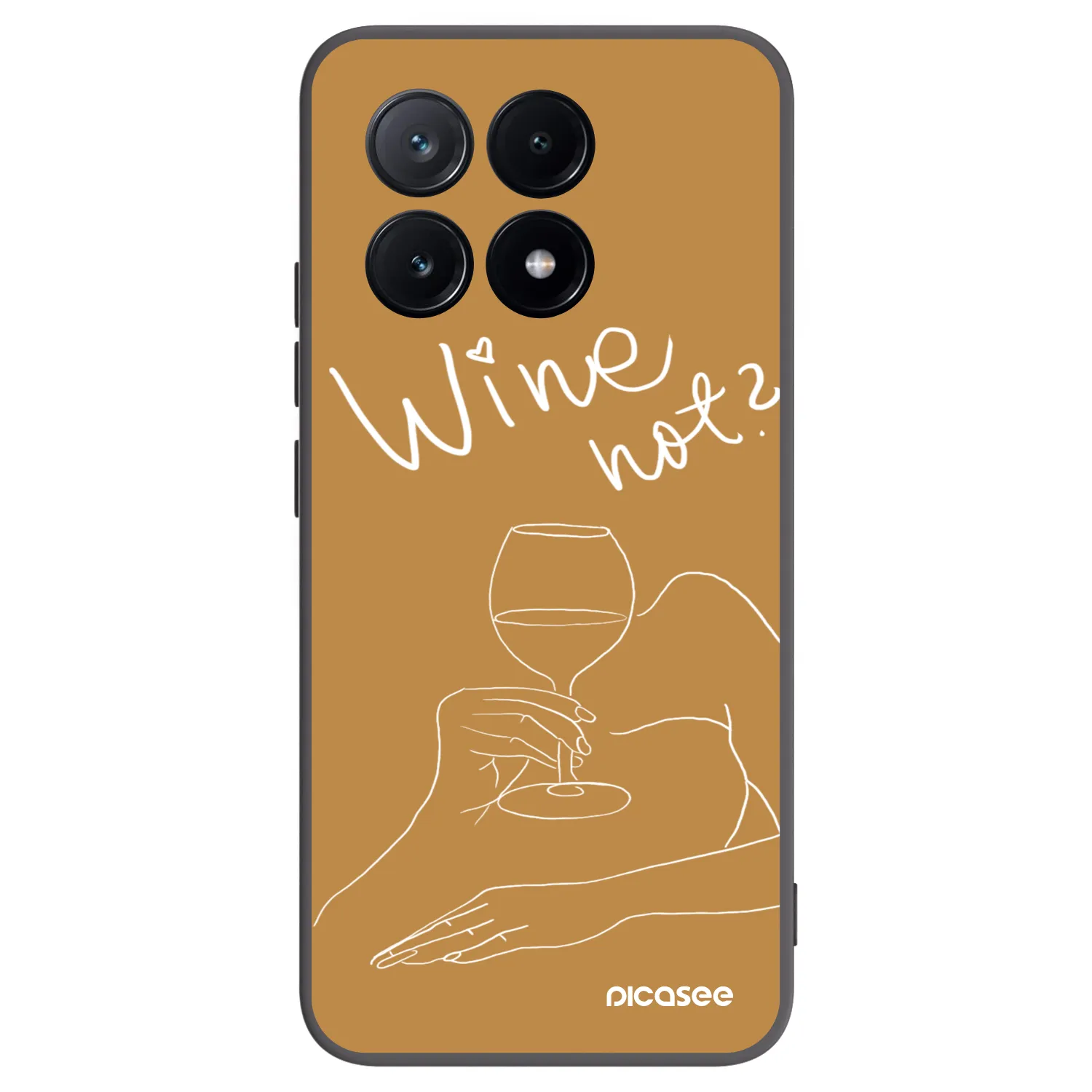 Picasee fekete szilikon tok az alábbi mobiltelefonokra Xiaomi Poco X6 Pro - Wine not