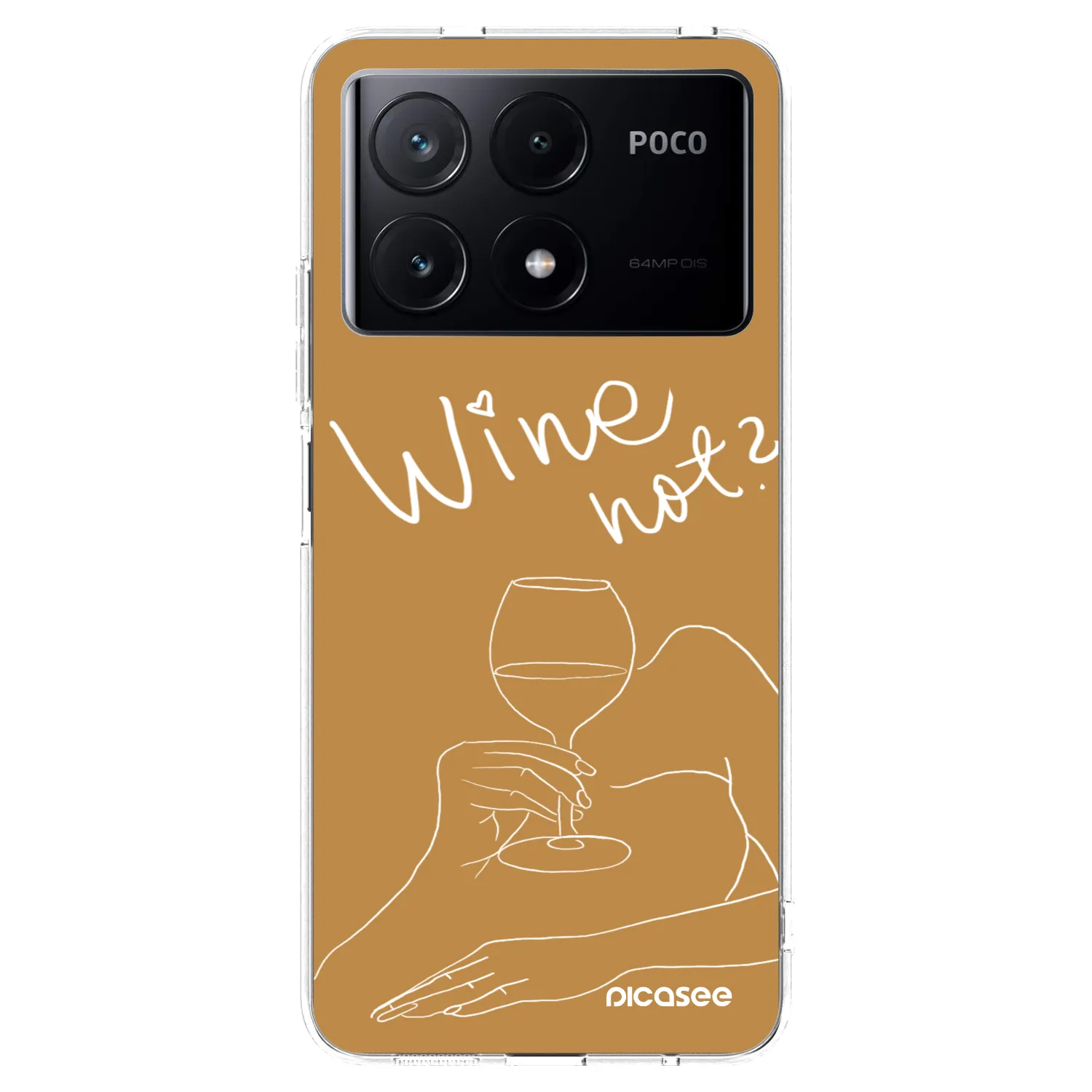 Picasee átlátszó szilikon tok az alábbi mobiltelefonokra Xiaomi Poco X6 Pro - Wine not