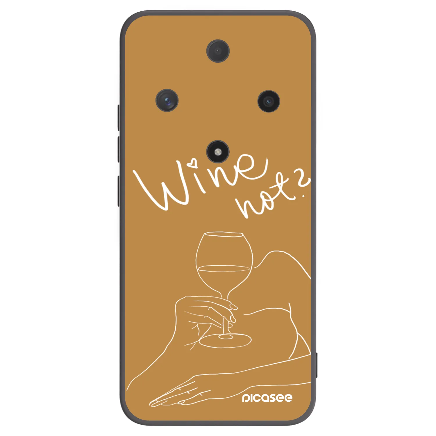 Picasee fekete szilikon tok az alábbi mobiltelefonokra Honor Magic6 Lite 5G - Wine not