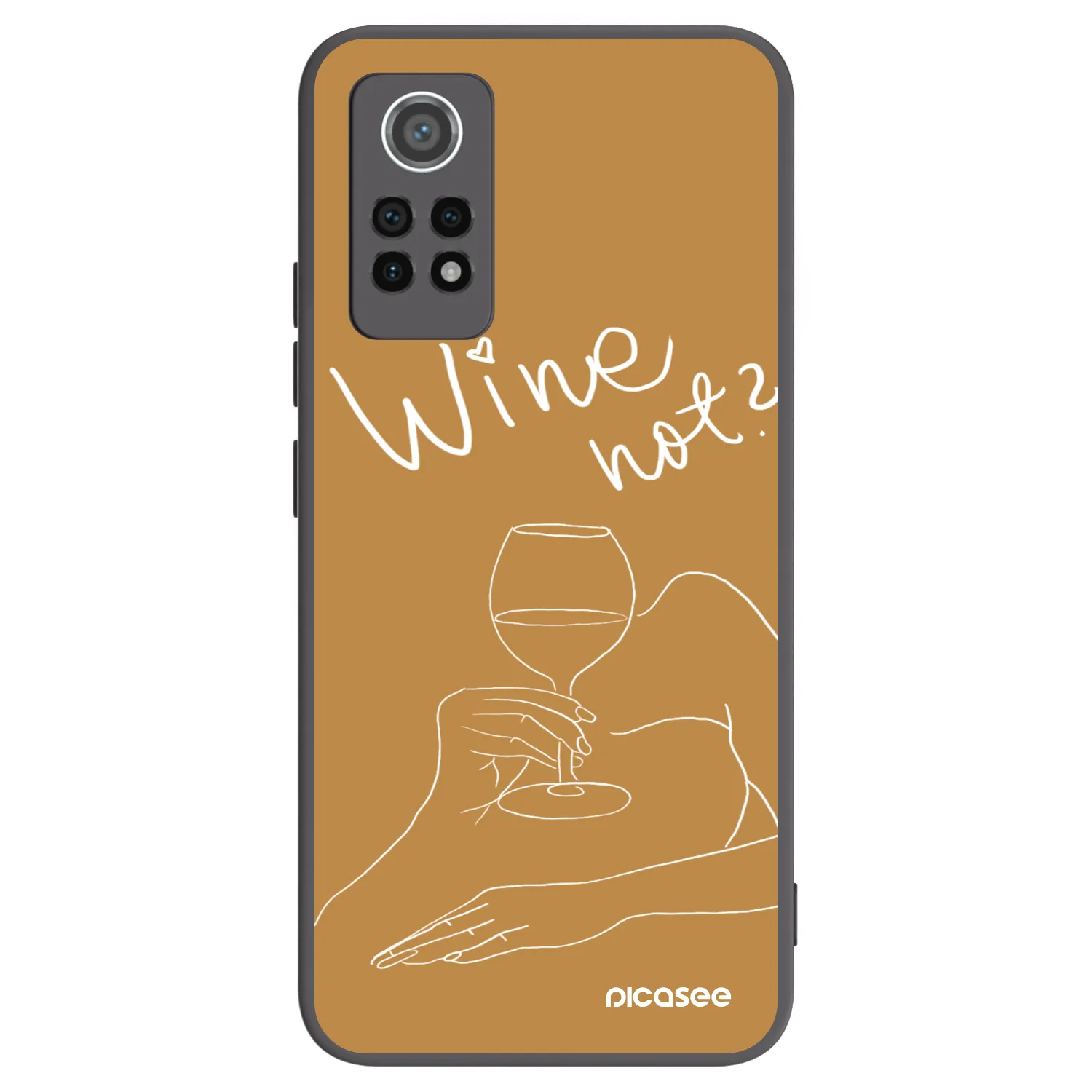 Picasee fekete szilikon tok az alábbi mobiltelefonokra Xiaomi Redmi Note 12 Pro 4G - Wine not
