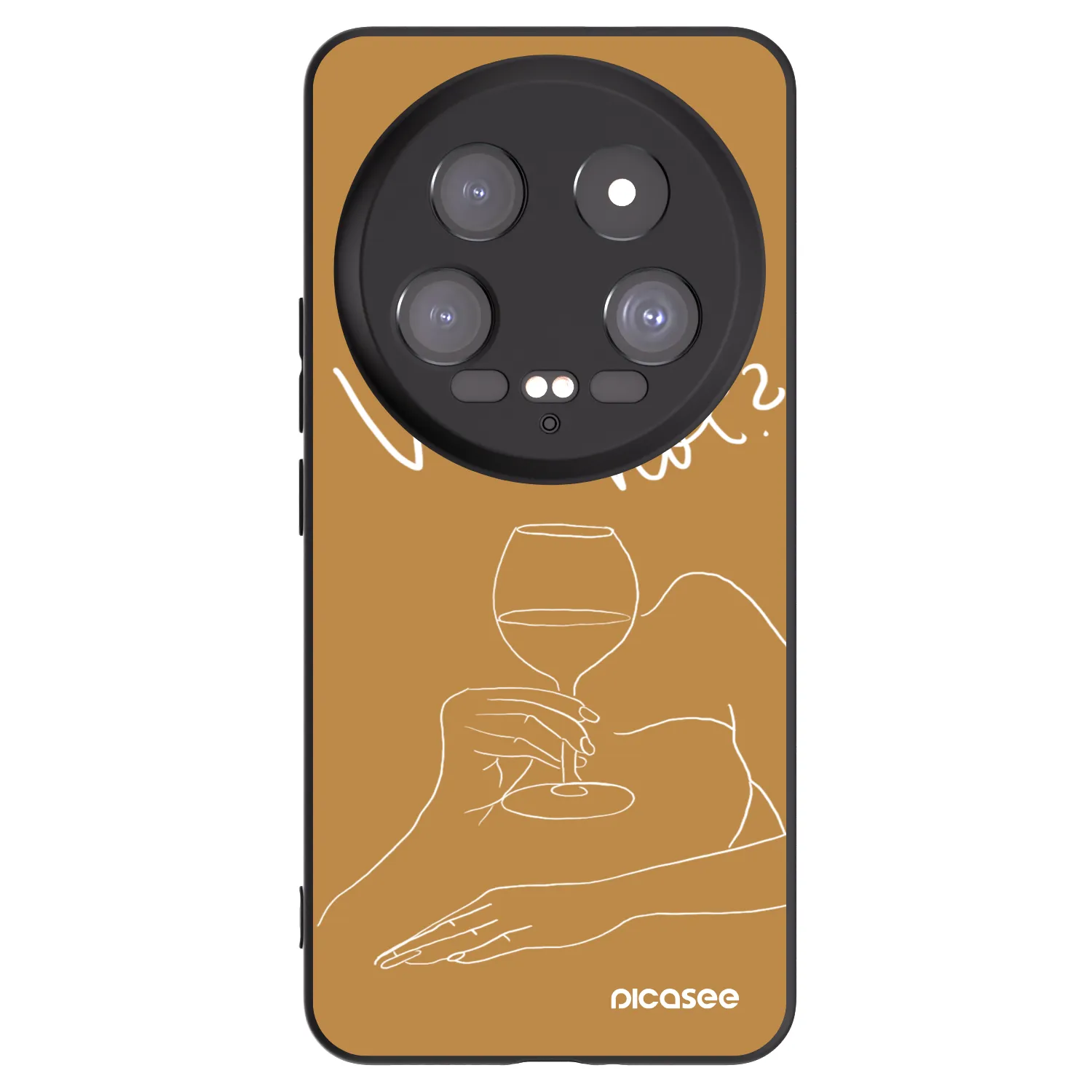 Picasee fekete szilikon tok az alábbi mobiltelefonokra Xiaomi 14 Ultra - Wine not