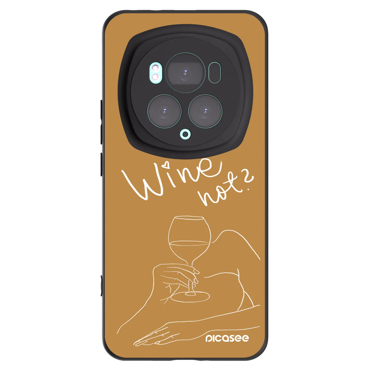 Picasee fekete szilikon tok az alábbi mobiltelefonokra Honor Magic6 Pro - Wine not