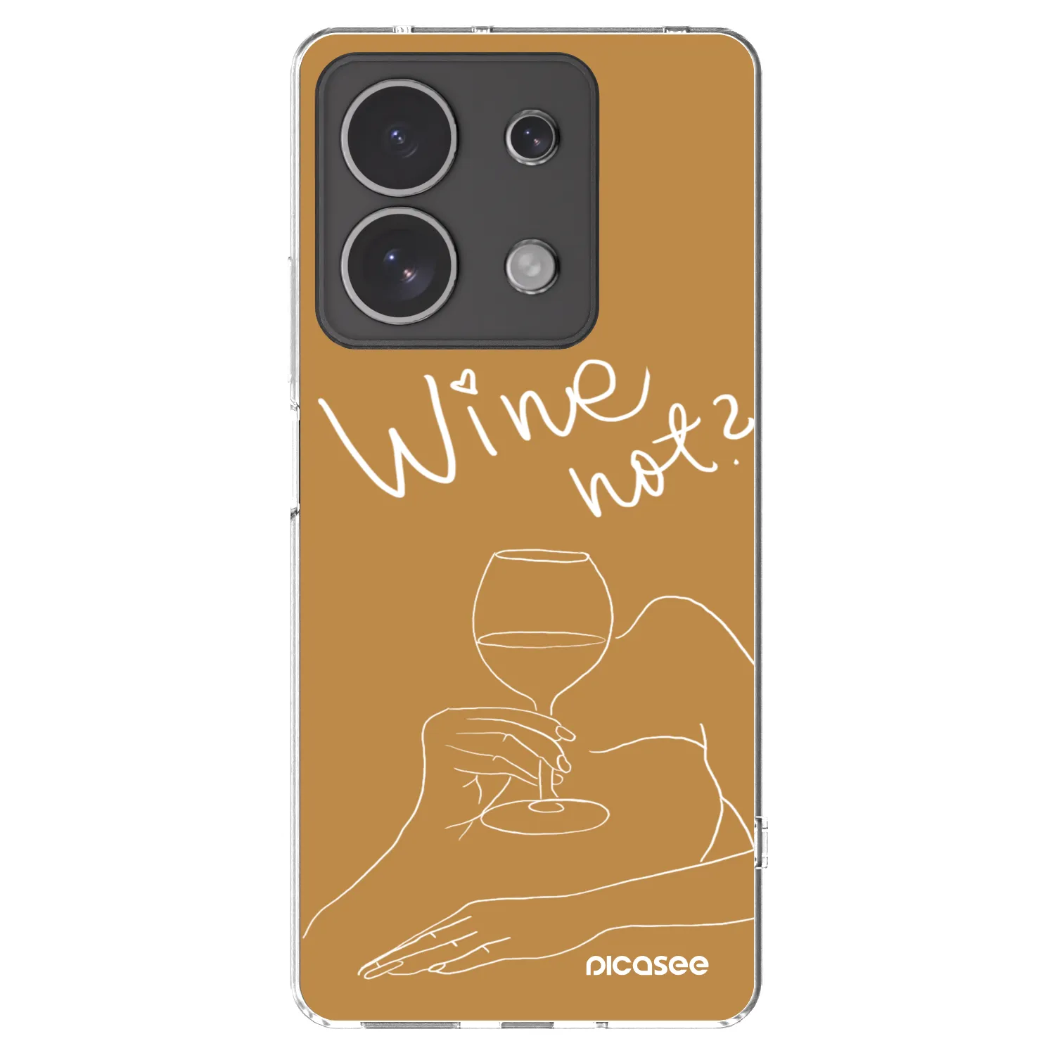 Picasee átlátszó szilikon tok az alábbi mobiltelefonokra Xiaomi Redmi Note 13 4G - Wine not