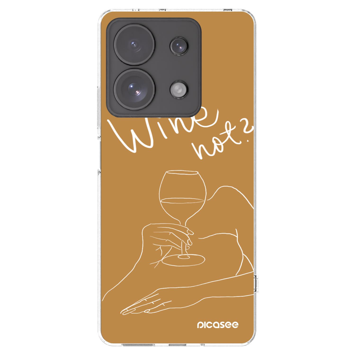 Picasee átlátszó szilikon tok az alábbi mobiltelefonokra Xiaomi Redmi Note 13 Pro 4G - Wine not