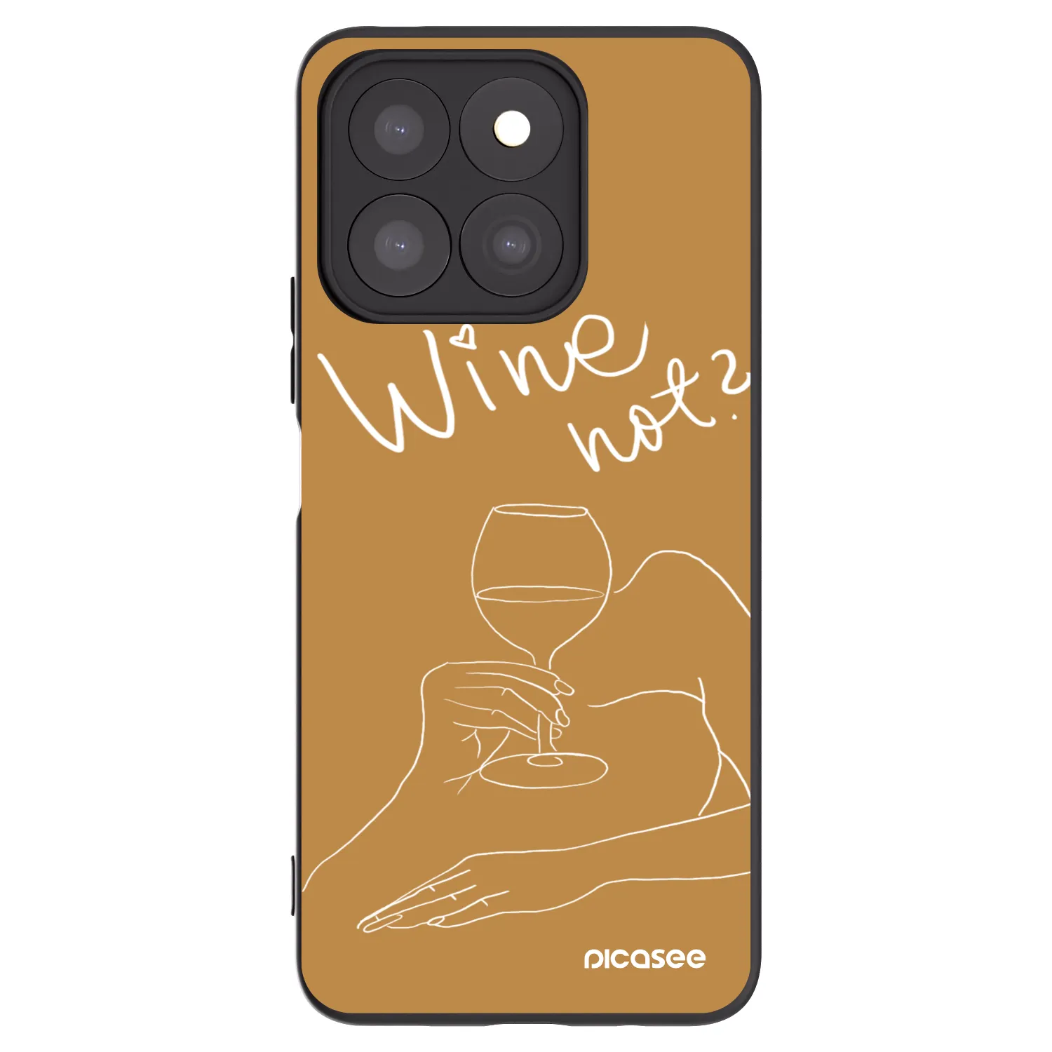 Picasee fekete szilikon tok az alábbi mobiltelefonokra Honor X8b - Wine not