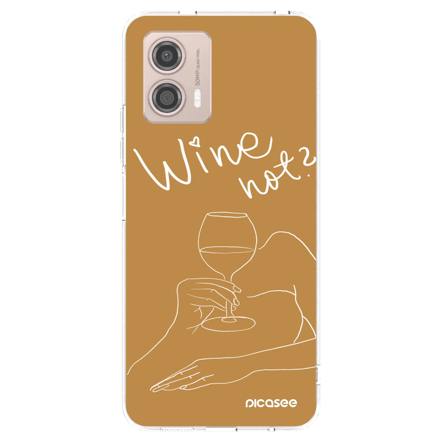 Picasee átlátszó szilikon tok az alábbi mobiltelefonokra Motorola Moto G53 5G - Wine not