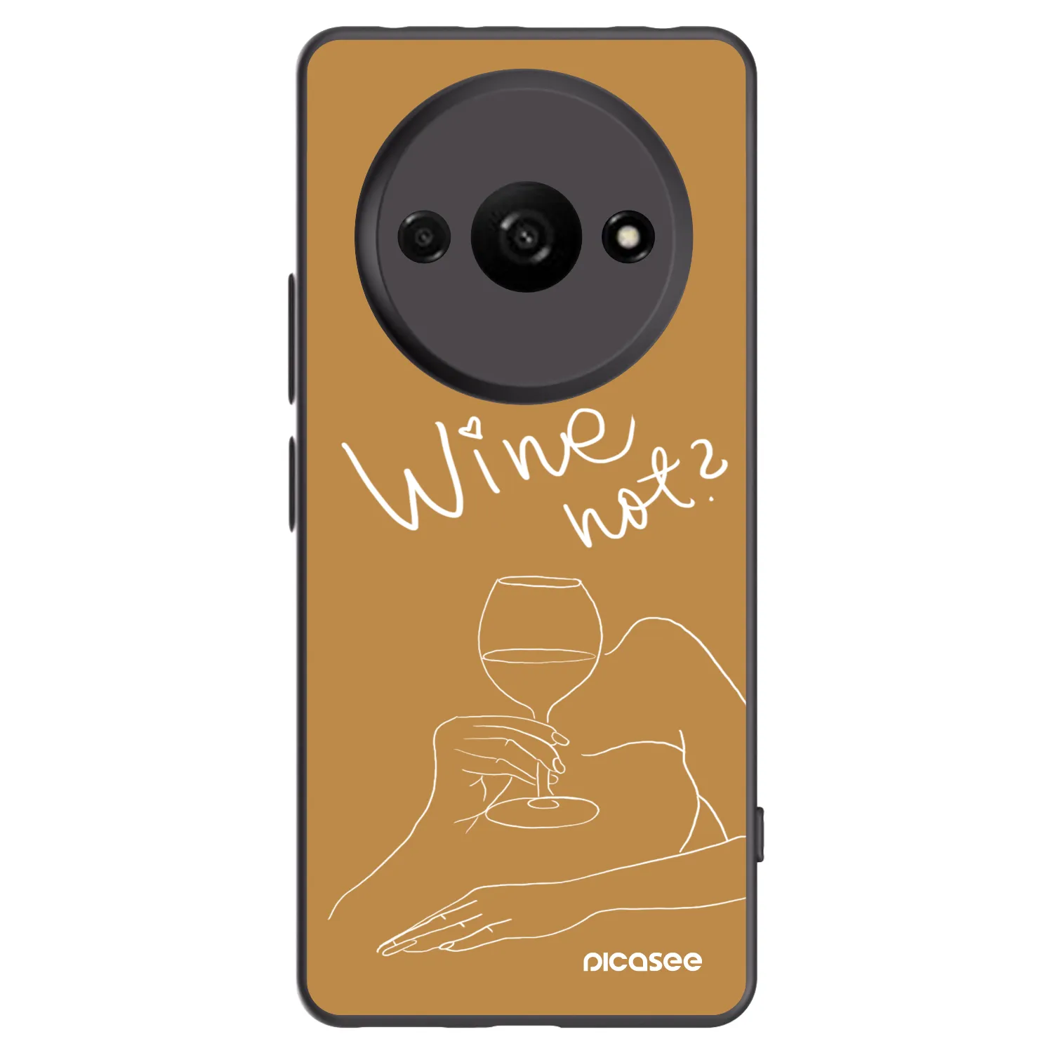 Picasee fekete szilikon tok az alábbi mobiltelefonokra Xiaomi Redmi A3 - Wine not