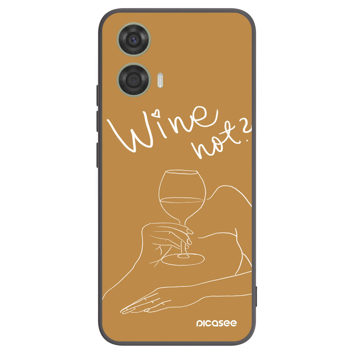 Picasee fekete szilikon tok az alábbi mobiltelefonokra Motorola Moto G24 - Wine not