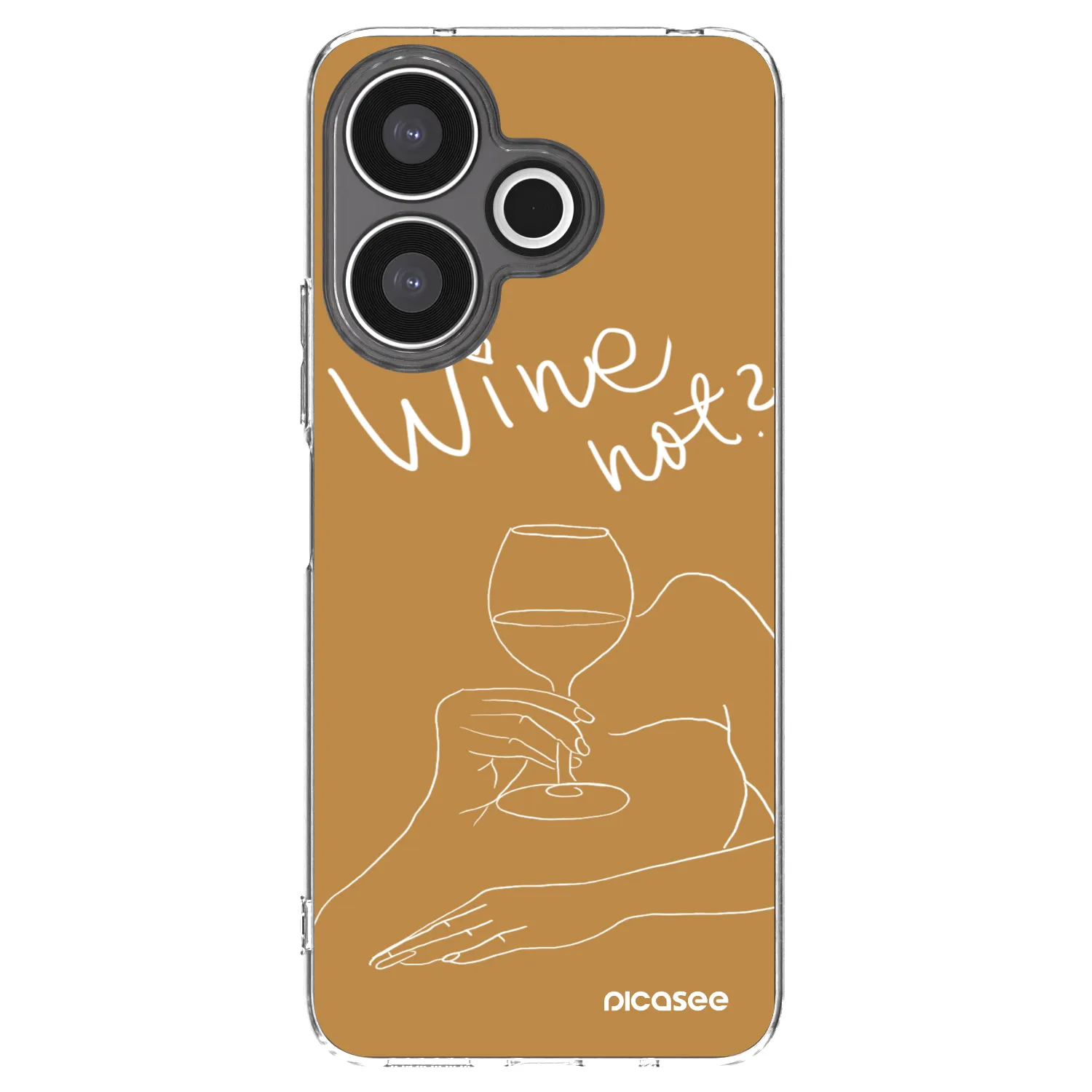 Picasee átlátszó szilikon tok az alábbi mobiltelefonokra Xiaomi Redmi 13 4G - Wine not